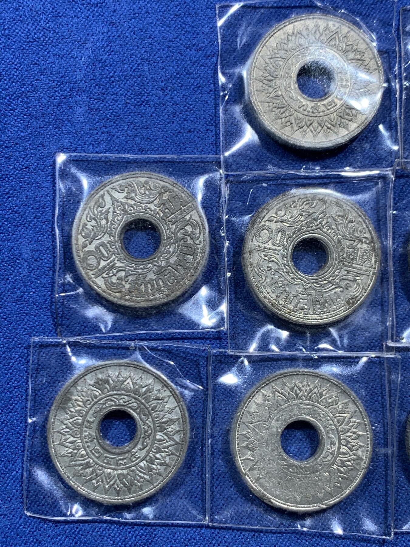 《竞宝斋》第463-465场 周日，周一，周二，3场连拍 （全场包邮）欢迎送拍 10枚一组 泰国1942年10萨当锡币 好品