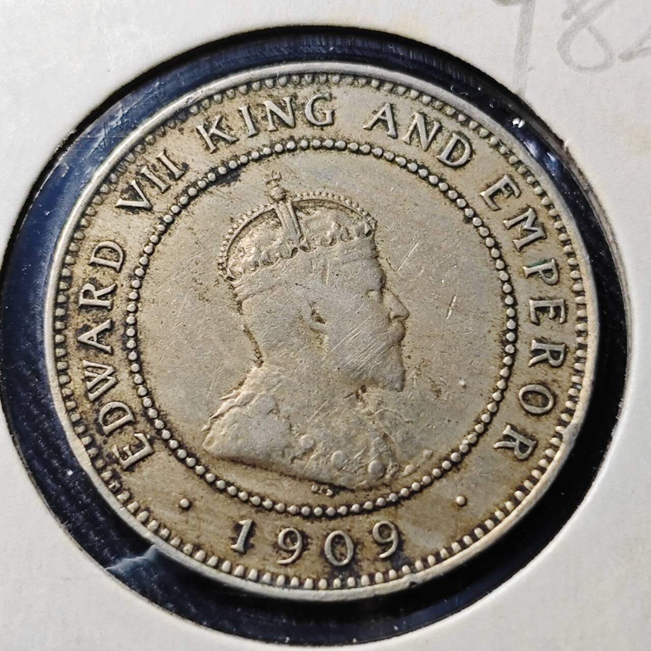 KK钱币收藏小铺  第398期 百期特拍（四拍之二） 2月预留时间 周末发货  1909英属牙买加爱七1/2便士镍币