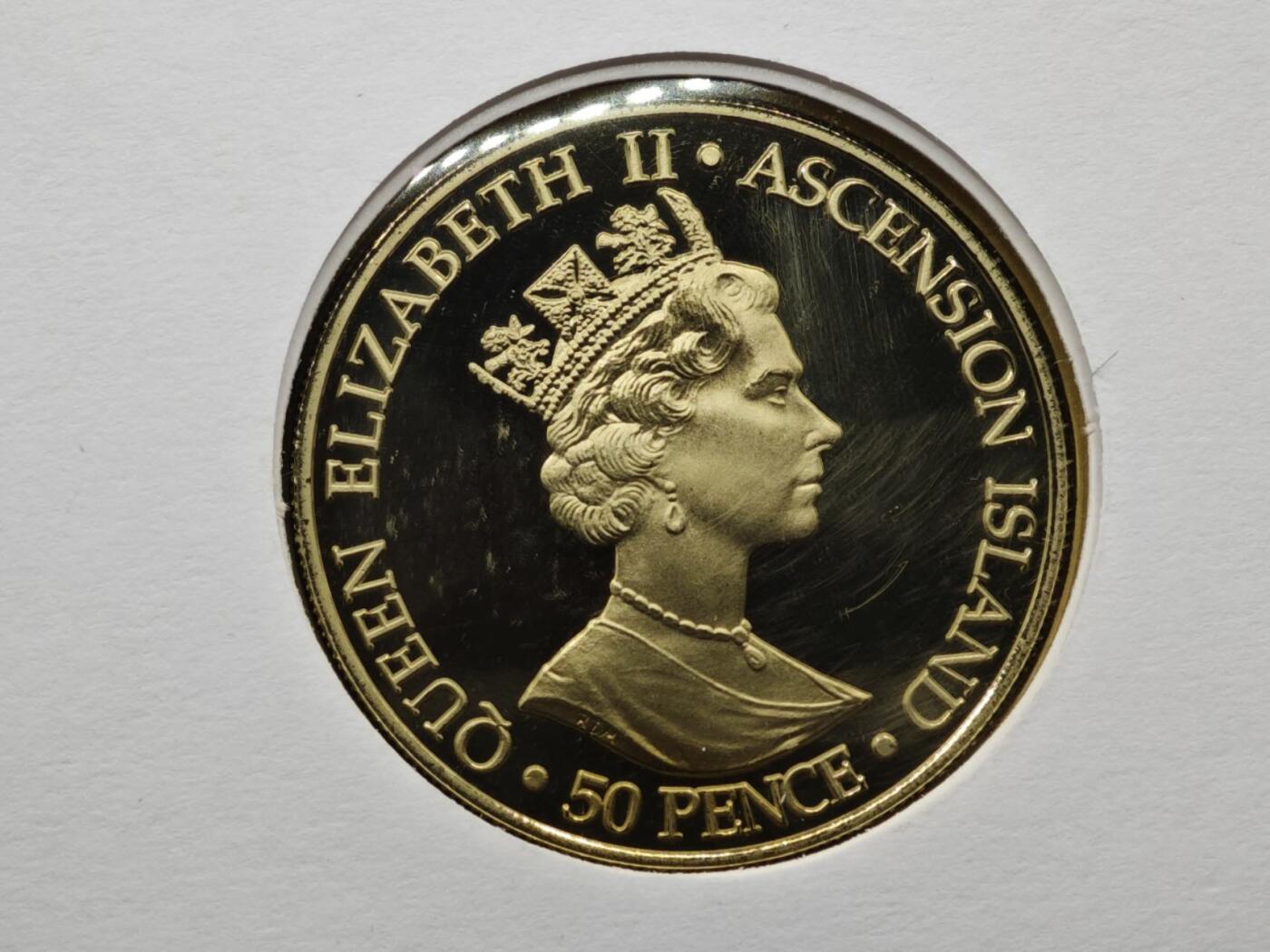 【淘币小摊】限时拍第八百六十二拍  克朗币邮币封场  满百包邮可预留两周  周一统一发货  阿桑松2002年女王登基金禧50便士纪念币邮币封