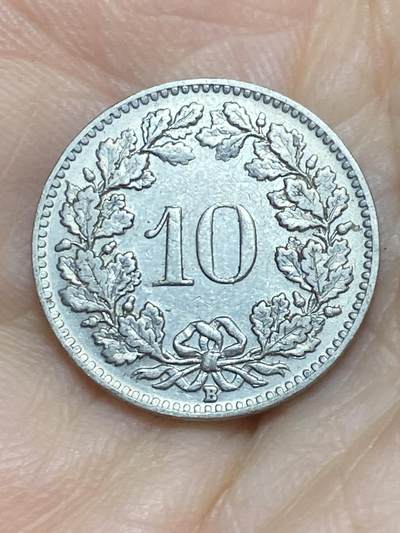 2026年第十七场(总第一百八十六场）外国好品散币场(免佣金) - 少见版本–瑞士🇨🇭1939年10拉彭(第四版，纯镍材质版，B标伯尔尼造，关门年)