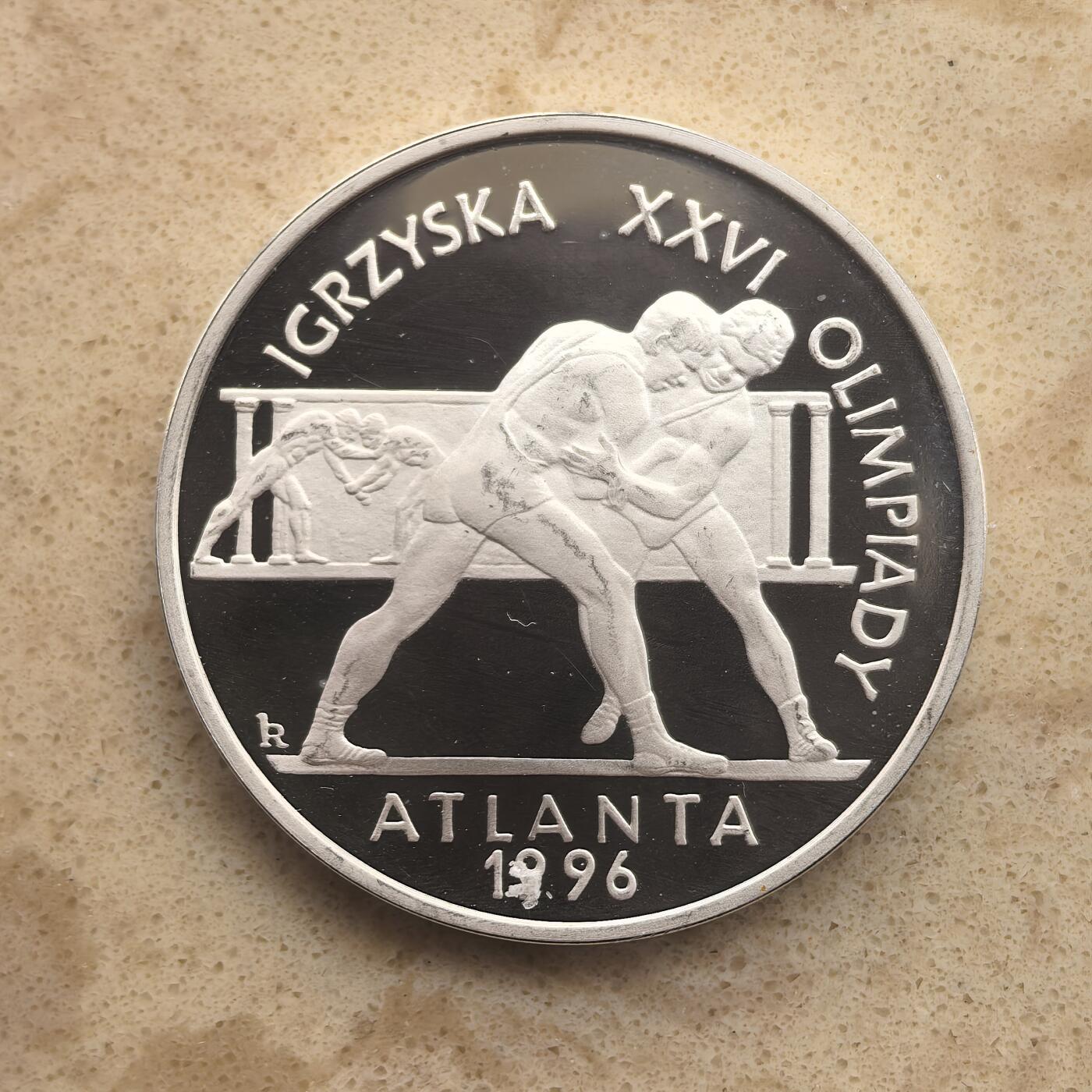 道一币馆币章第一百六十五场 波兰1995年亚特兰大奥运会20兹罗提精制银币  31.1g 925s 16000