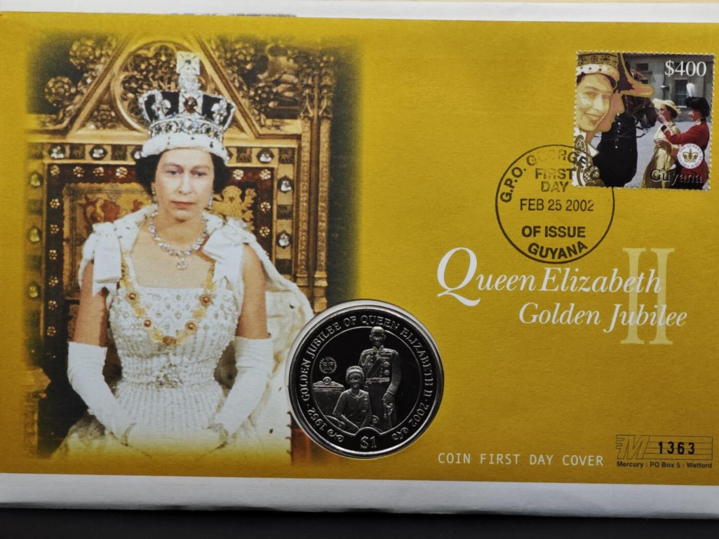 【淘币小摊】限时拍第八百六十二拍  克朗币邮币封场  满百包邮可预留两周  周一统一发货  塞拉利昂2002年女王登基金禧1元纪念币邮币封