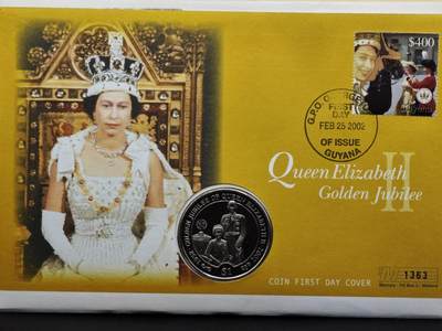 【淘币小摊】限时拍第八百六十二拍  克朗币邮币封场  满百包邮可预留两周  周一统一发货  - 塞拉利昂2002年女王登基金禧1元纪念币邮币封