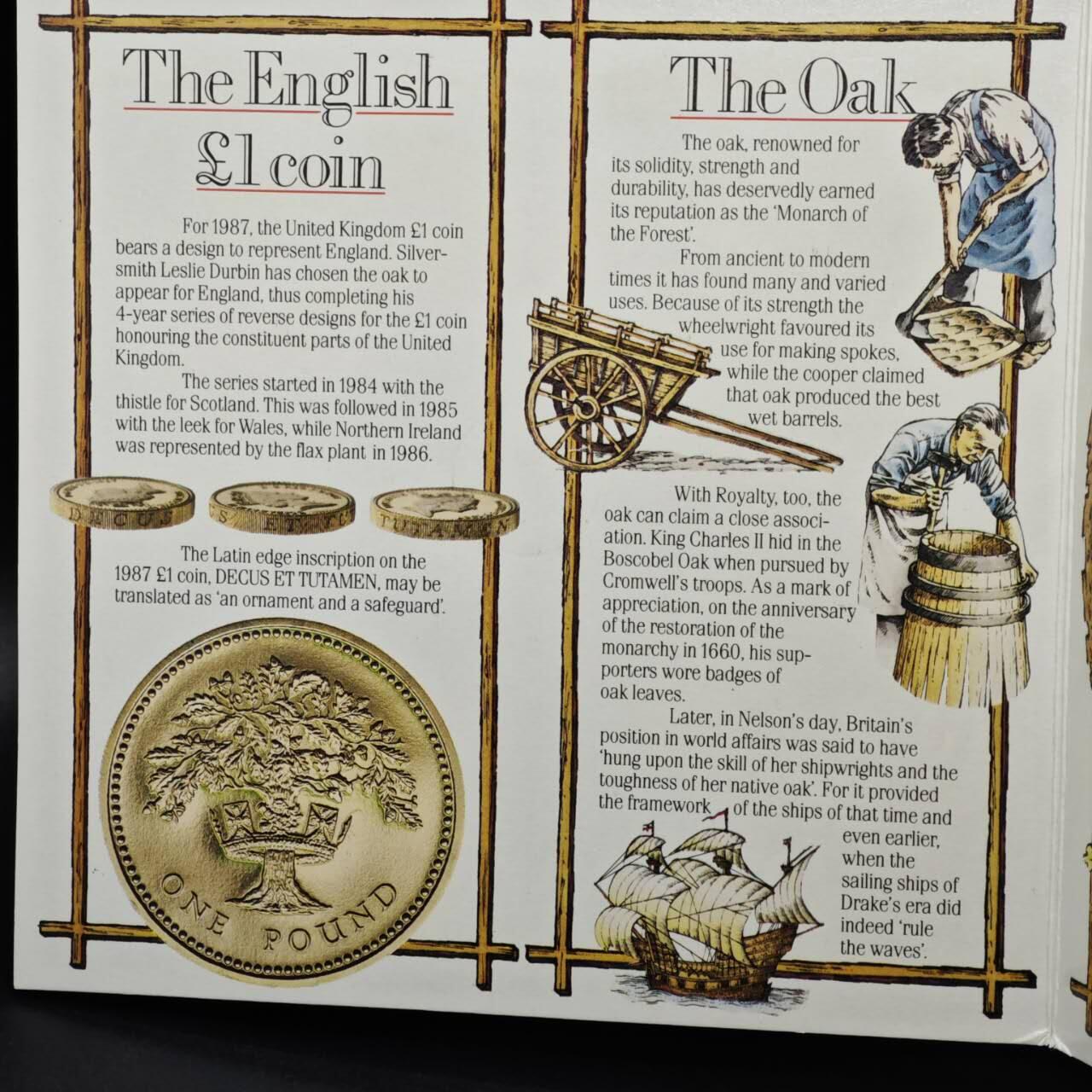 【淘币小摊】实时拍第八百六十一拍   银币套币场   满百包邮可预留二周 每周一统一发货   英国1987年套币