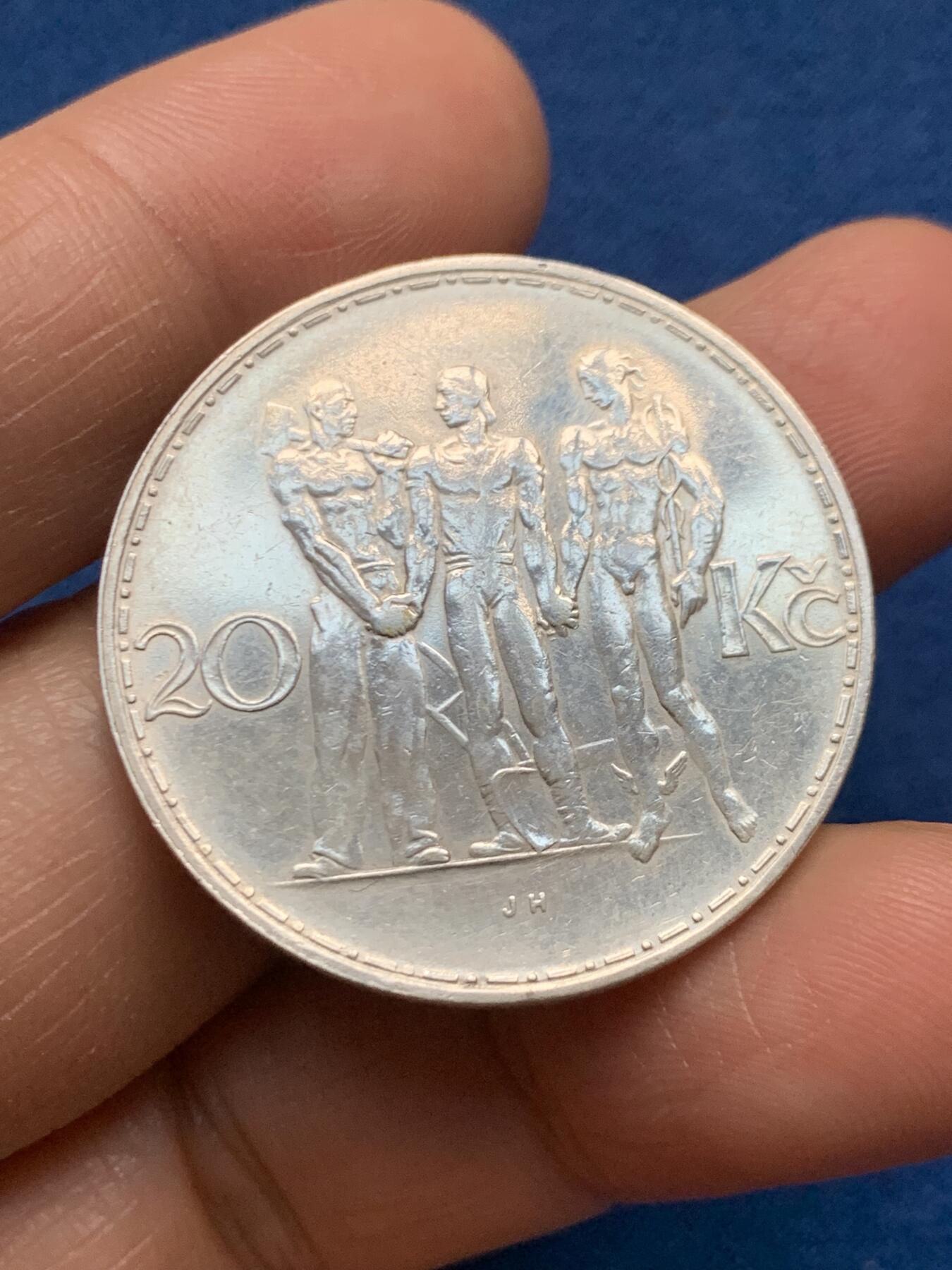 《竞宝斋》第463-465场 周日，周一，周二，3场连拍 （全场包邮）欢迎送拍 捷克斯洛伐克 1933年 20克朗银币 12克 700银