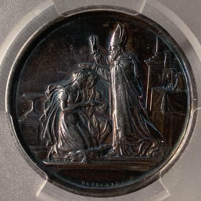 掌中浮雕-藏着的欧洲第052场 - 法国结婚银章，27mm