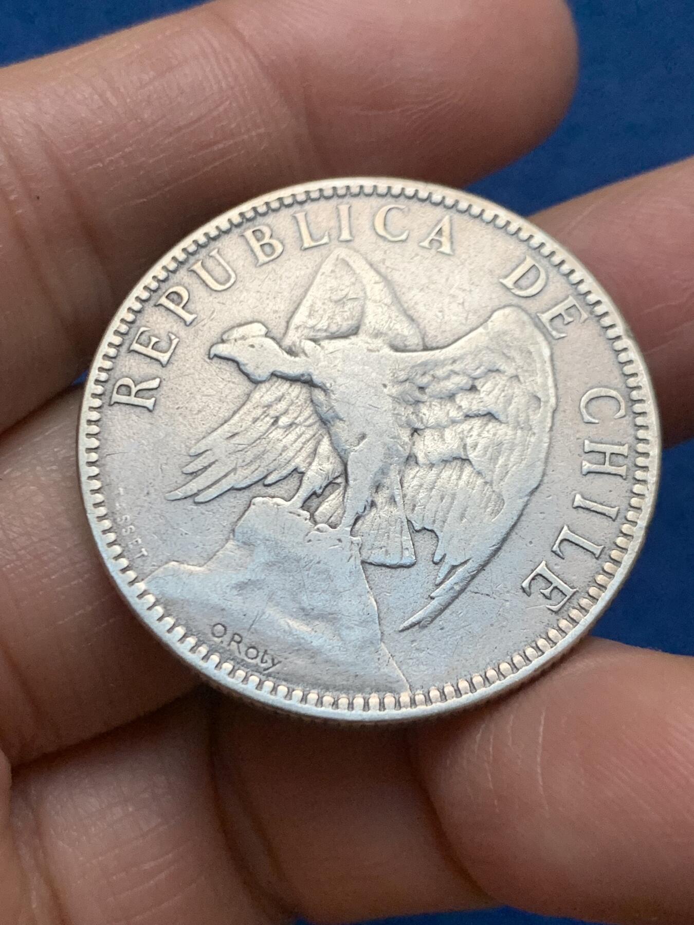 《竞宝斋》第463-465场 周日，周一，周二，3场连拍 （全场包邮）欢迎送拍 智利1895年秃鹫1比索银币