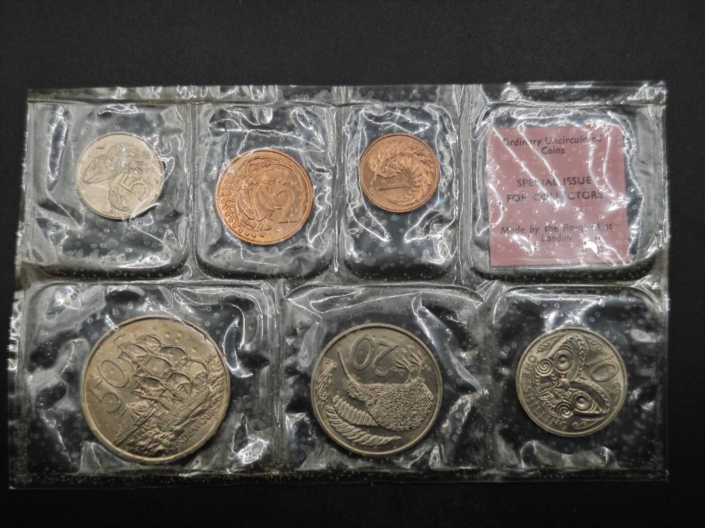 【淘币小摊】实时拍第八百六十一拍   银币套币场   满百包邮可预留二周 每周一统一发货   新西兰1968年塑封套币