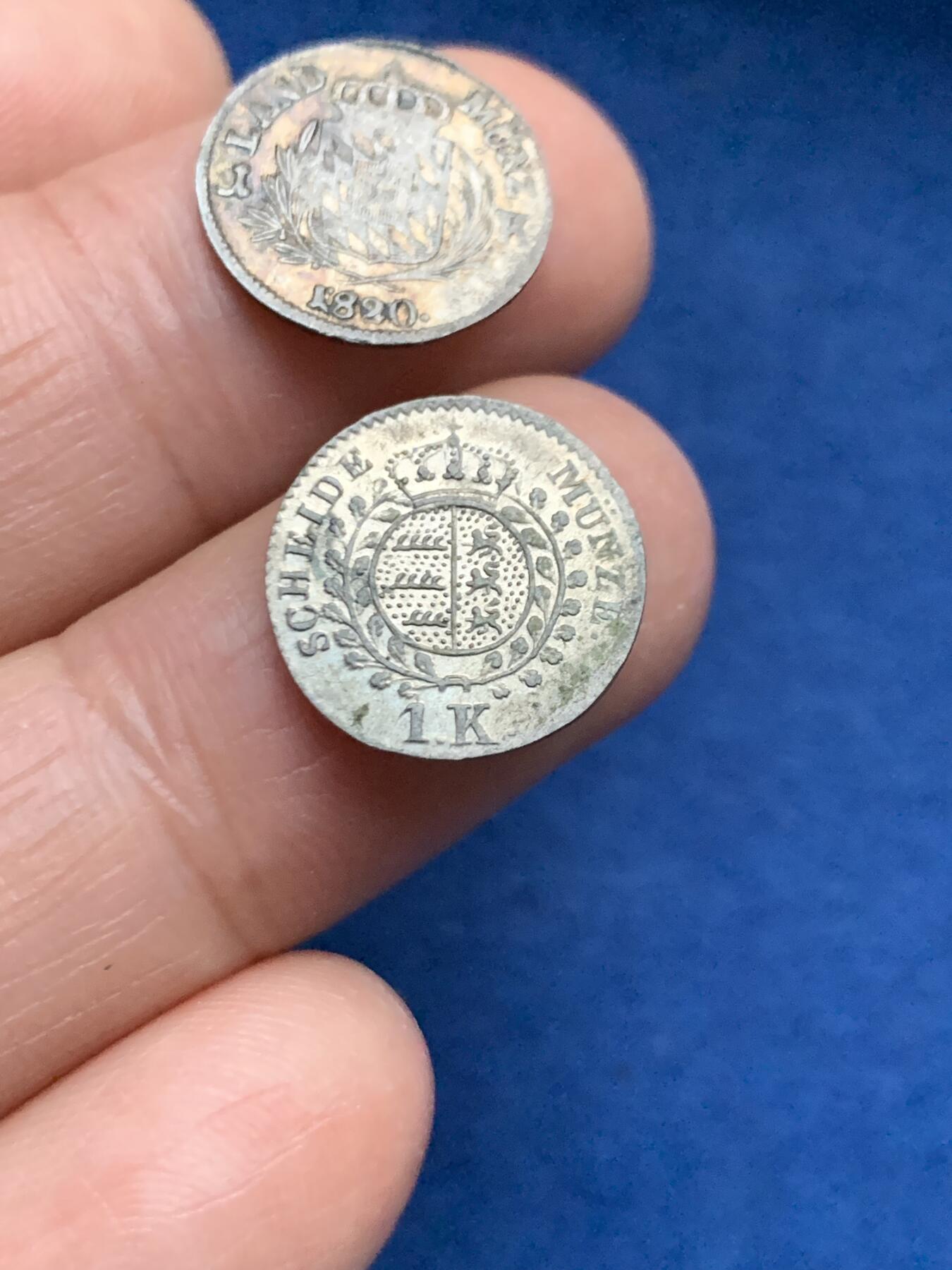 《竞宝斋》第463-465场 周日，周一，周二，3场连拍 （全场包邮）欢迎送拍 两枚一组 德邦符腾堡巴伐利亚君主头像1克鲁泽小银币