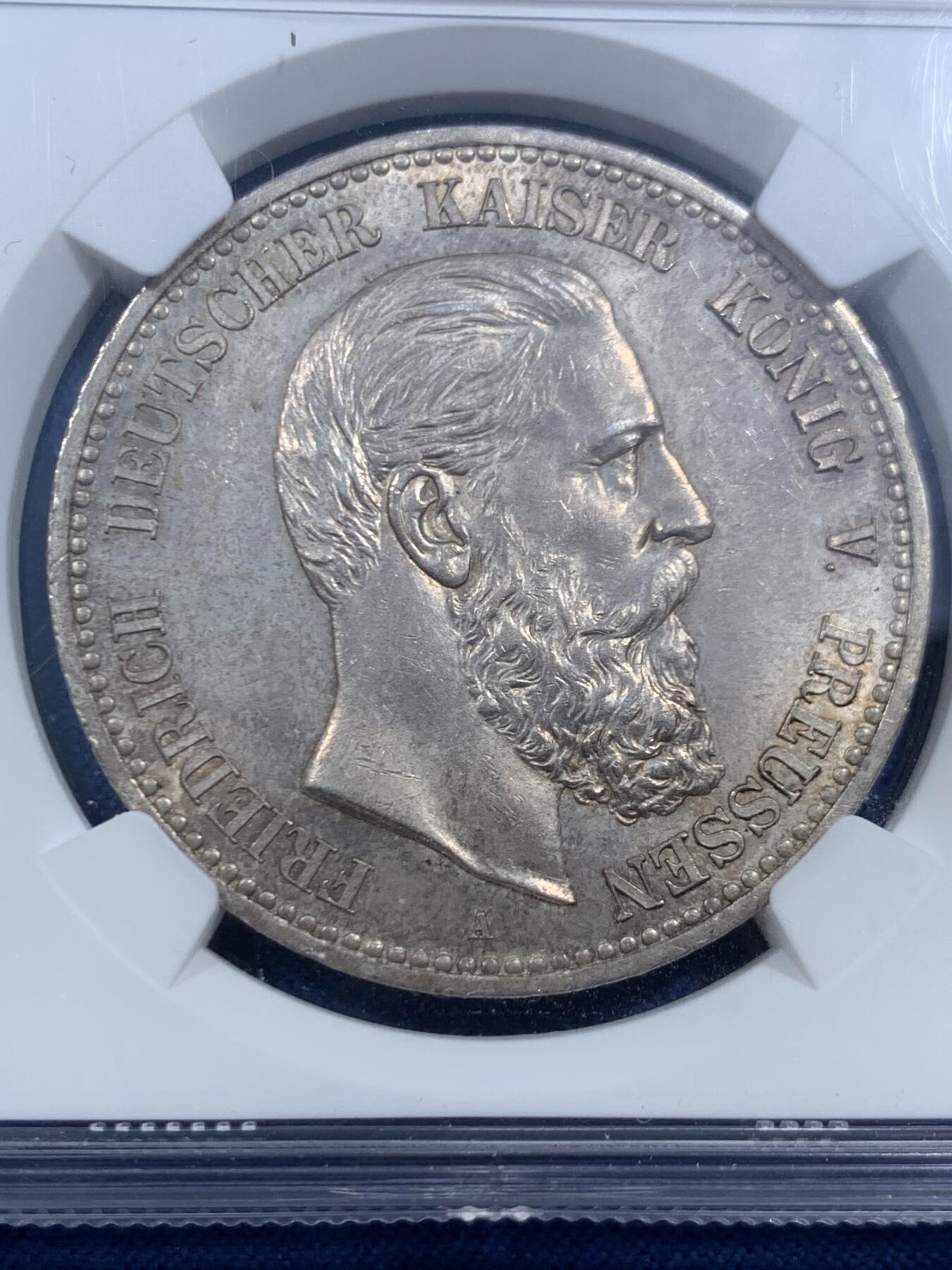 《竞宝斋》第463-465场 周日，周一，周二，3场连拍 （全场包邮）欢迎送拍 NGC MS63 德国 1888A 弗里德里希三世皇帝5马克 大银币 三皇之年 德二钱币必入