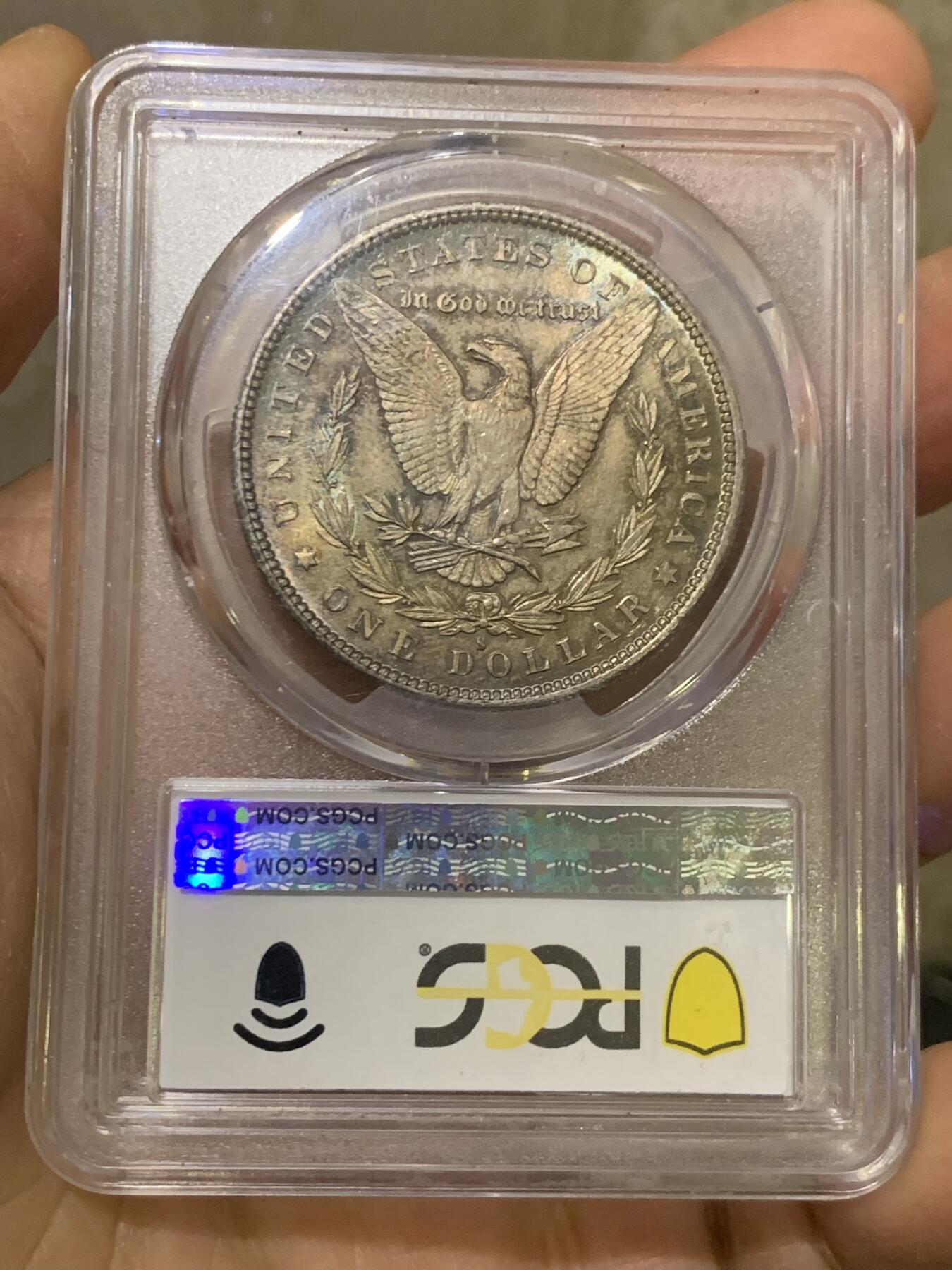 《竞宝斋》第463-465场 周日，周一，周二，3场连拍 （全场包邮）欢迎送拍 PCGS MS65 美国 1879年 摩根 1美元 银币