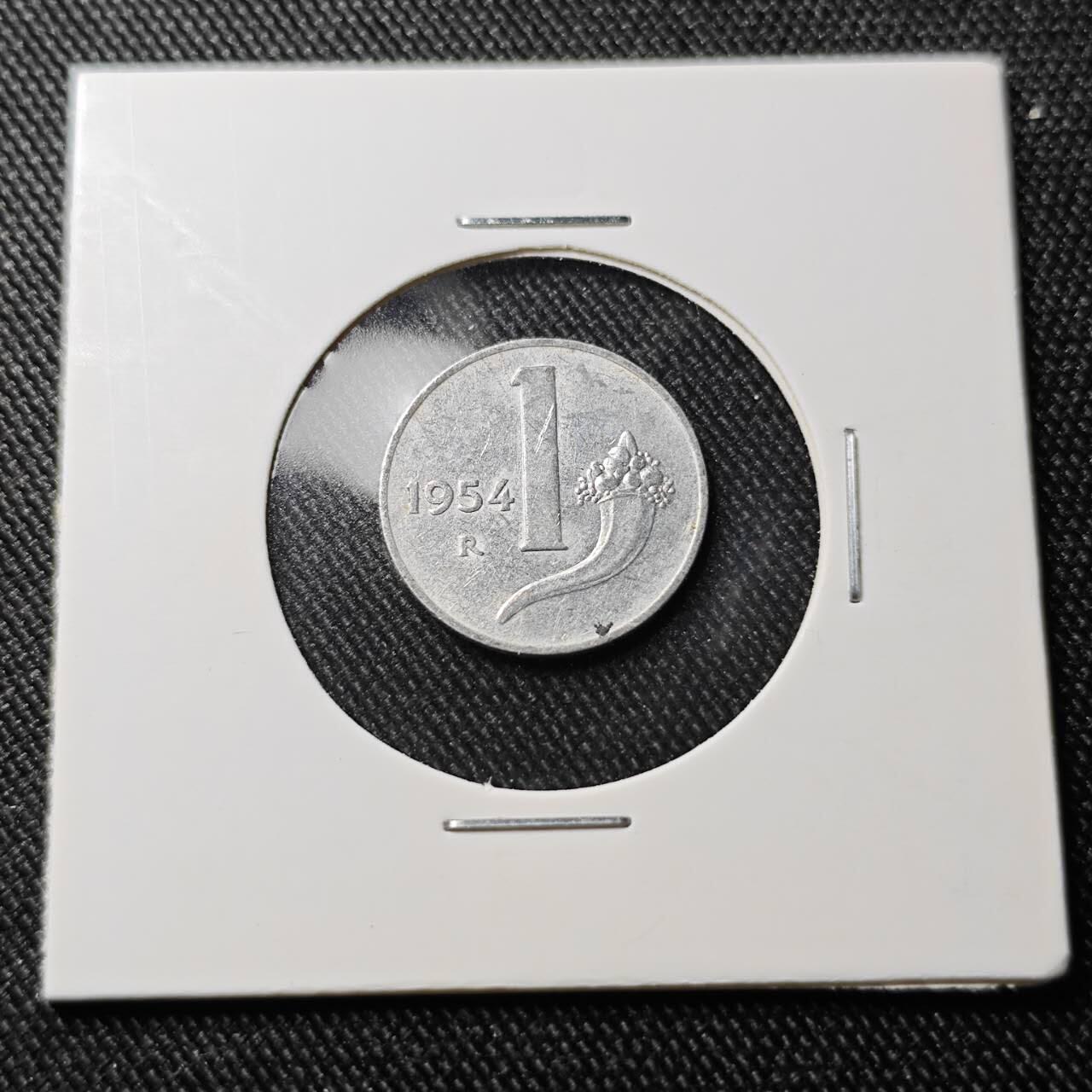 KK钱币收藏小铺  第391期  2月预留时间 周末发货  1954意大利1里拉