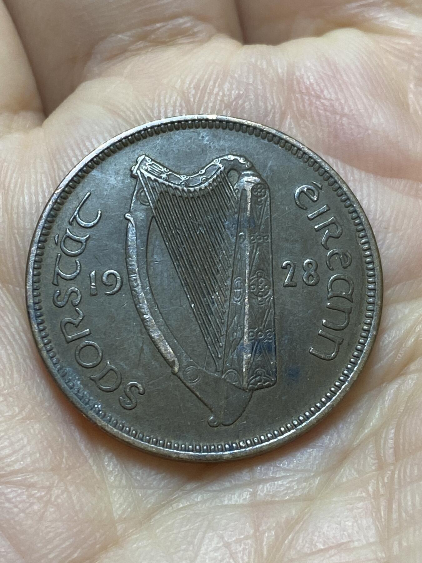 2026年第十七场(总第一百八十六场）外国好品散币场(免佣金) 好品–爱尔兰1928年1/2便士(英辖自由邦时期，首发年)