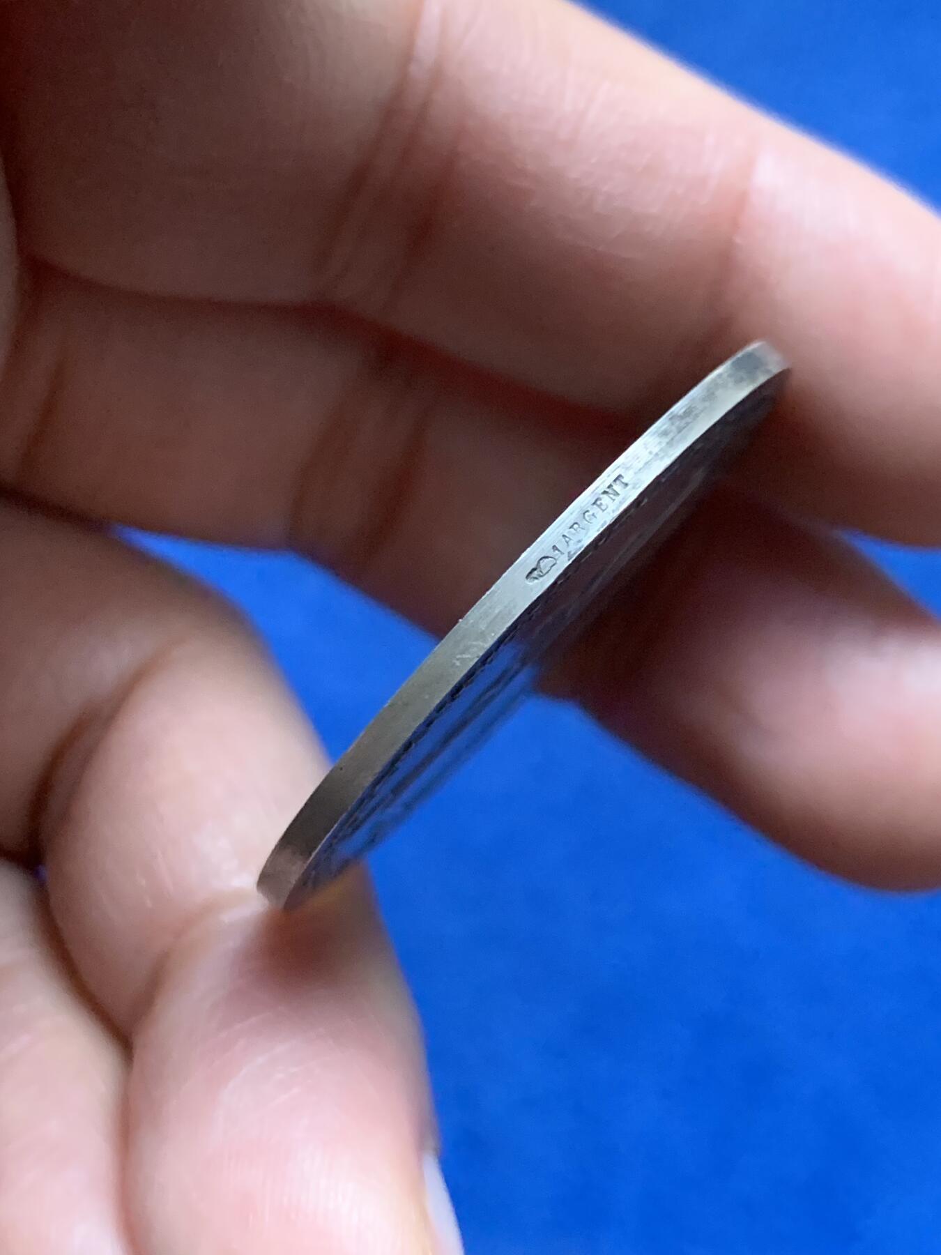 《竞宝斋》第463-465场 周日，周一，周二，3场连拍 （全场包邮）欢迎送拍 名家名作 法国国家农业协会银章 丰饶角1银标 24.75克 36.5mm