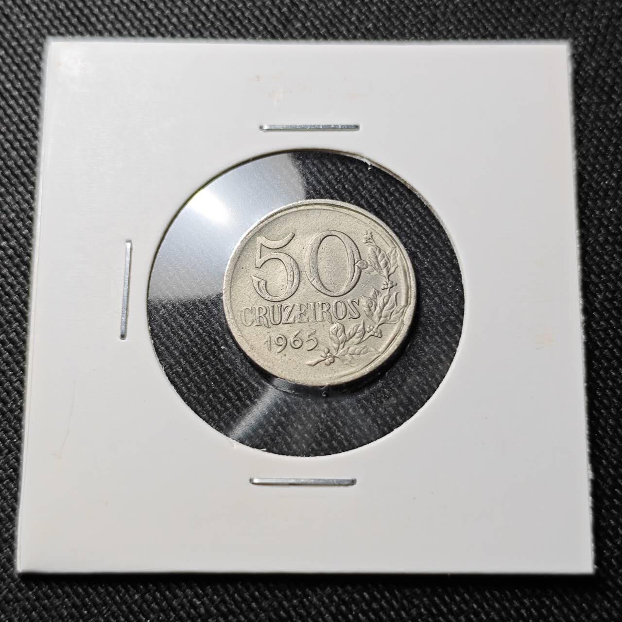 KK钱币收藏小铺  第391期  2月预留时间 周末发货  1965巴西50分