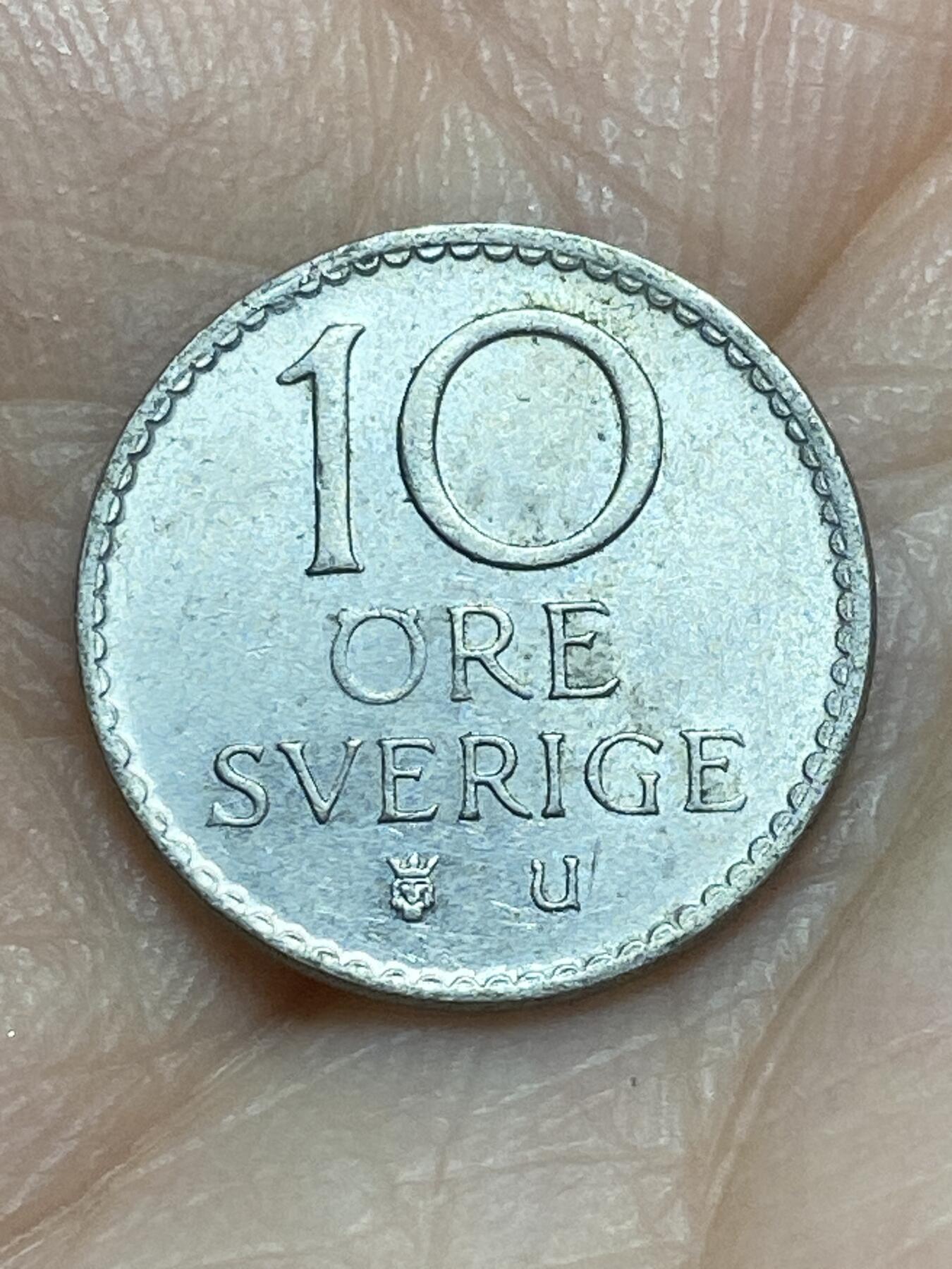 2026年第十七场(总第一百八十六场）外国好品散币场(免佣金) 瑞典🇸🇪1962年10欧尔(古斯塔夫六世第二版，首发年)