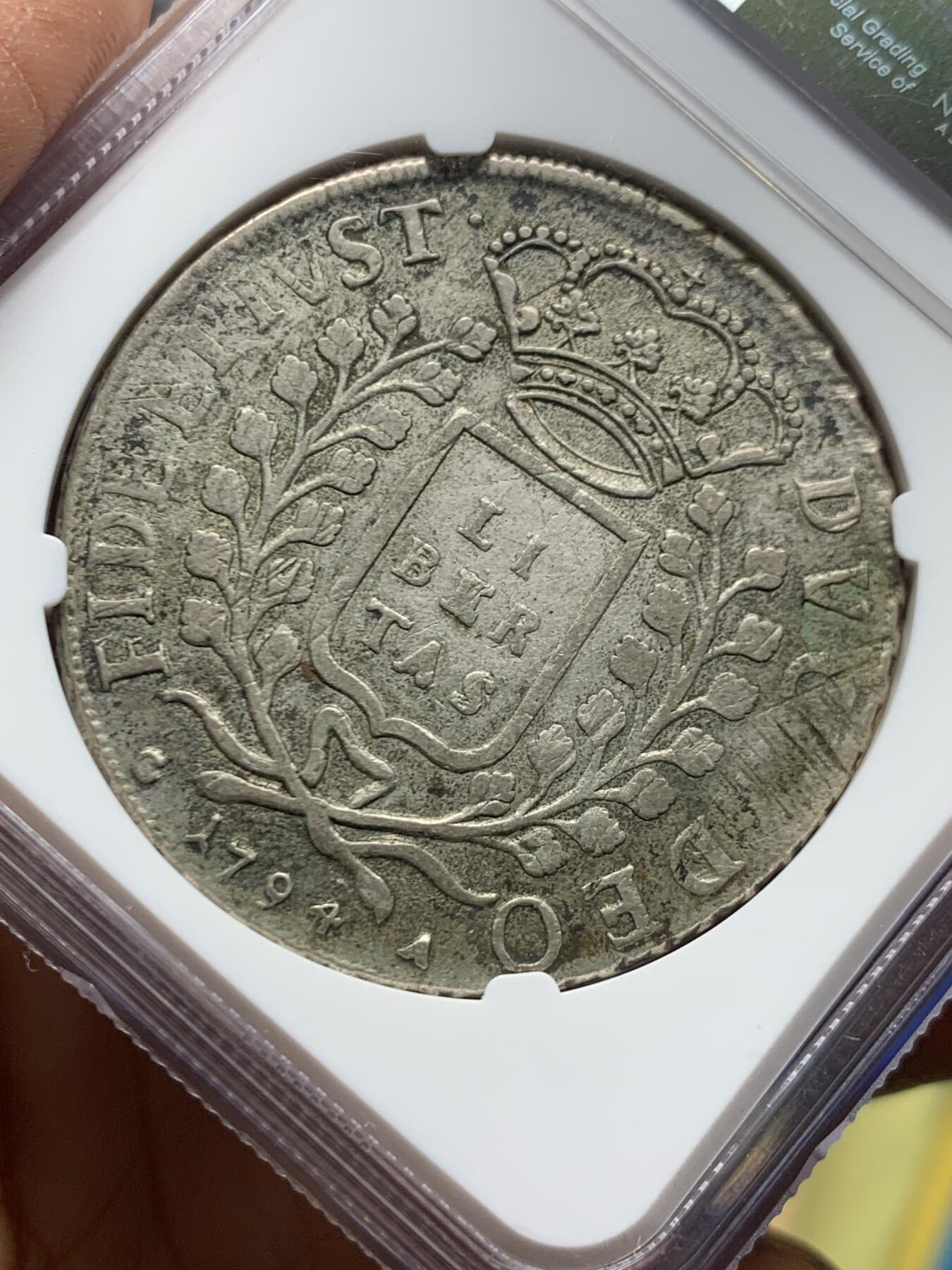 《竞宝斋》第463-465场 周日，周一，周二，3场连拍 （全场包邮）欢迎送拍 NGC VFD 拉古萨共和国 1794年 2杜卡特 银币 奥地利统治时期发行 不是常见的执政官头像 极为稀少的特蕾莎女王版 传世老包浆 细节尚可