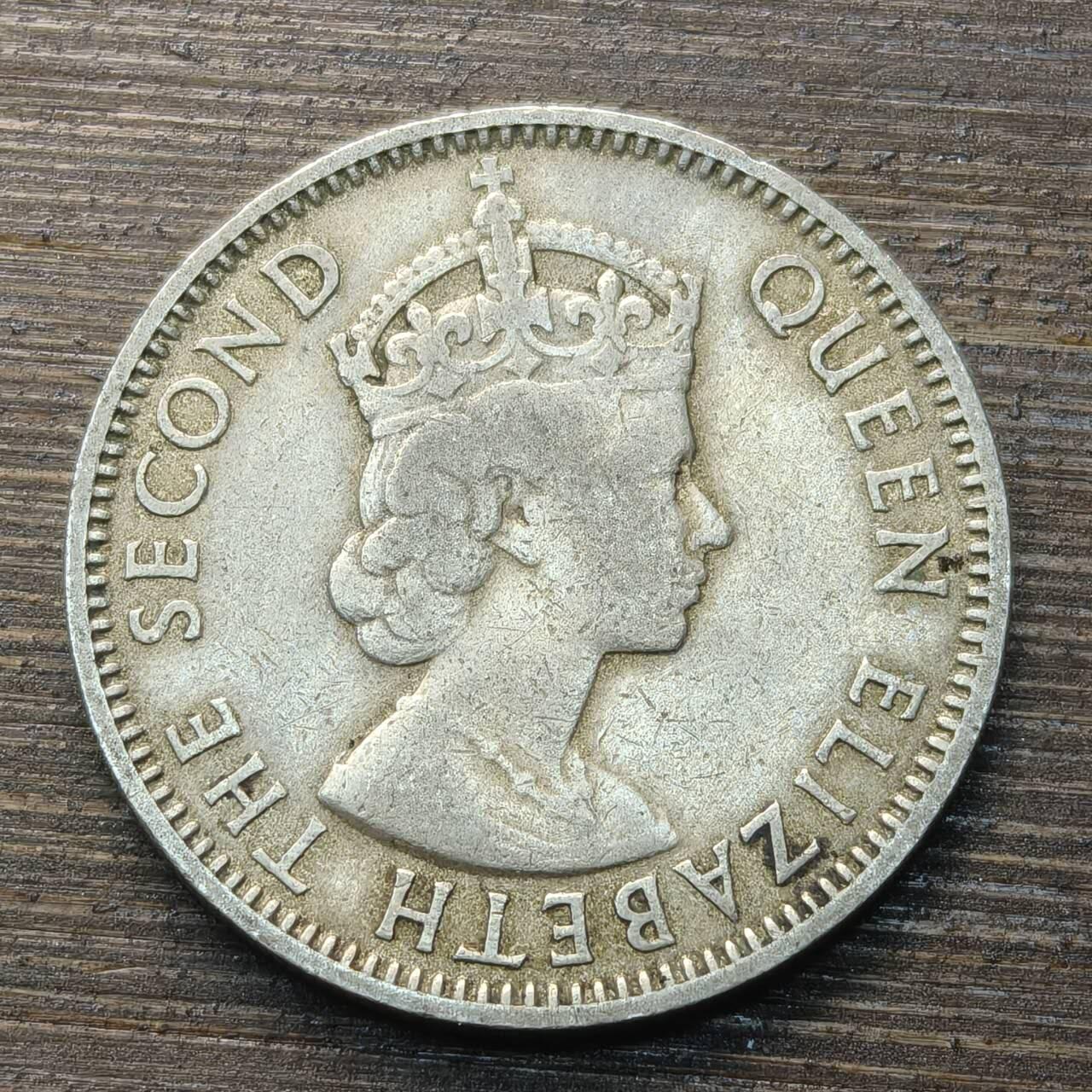 【铜匠收藏】★第144★散币专场 不寄存，30包邮。不满30元，支付5元运费。《接受代拍 代送NGC评级》 19【无寄存】英属塞浦路斯 1955年 伊丽莎白 50分