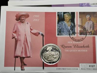 【淘币小摊】限时拍第八百六十二拍  克朗币邮币封场  满百包邮可预留两周  周一统一发货  - 塞拉利昂2002年女王母亲1元纪念币邮币封