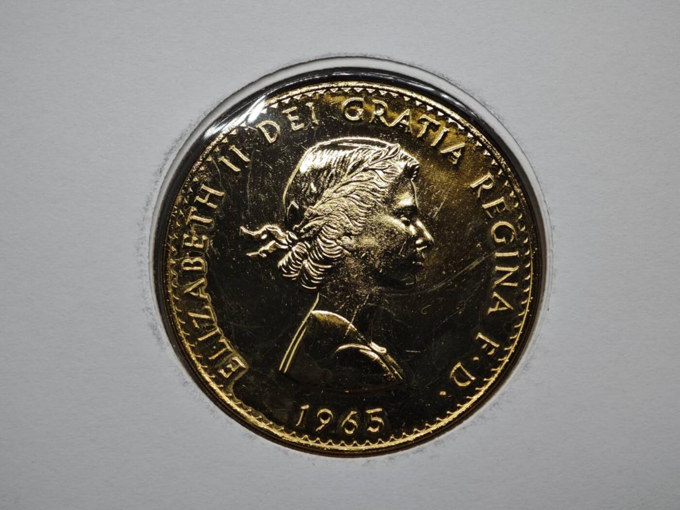 【淘币小摊】限时拍第八百六十二拍  克朗币邮币封场  满百包邮可预留两周  周一统一发货  英国1965年丘吉尔纪念币邮币封