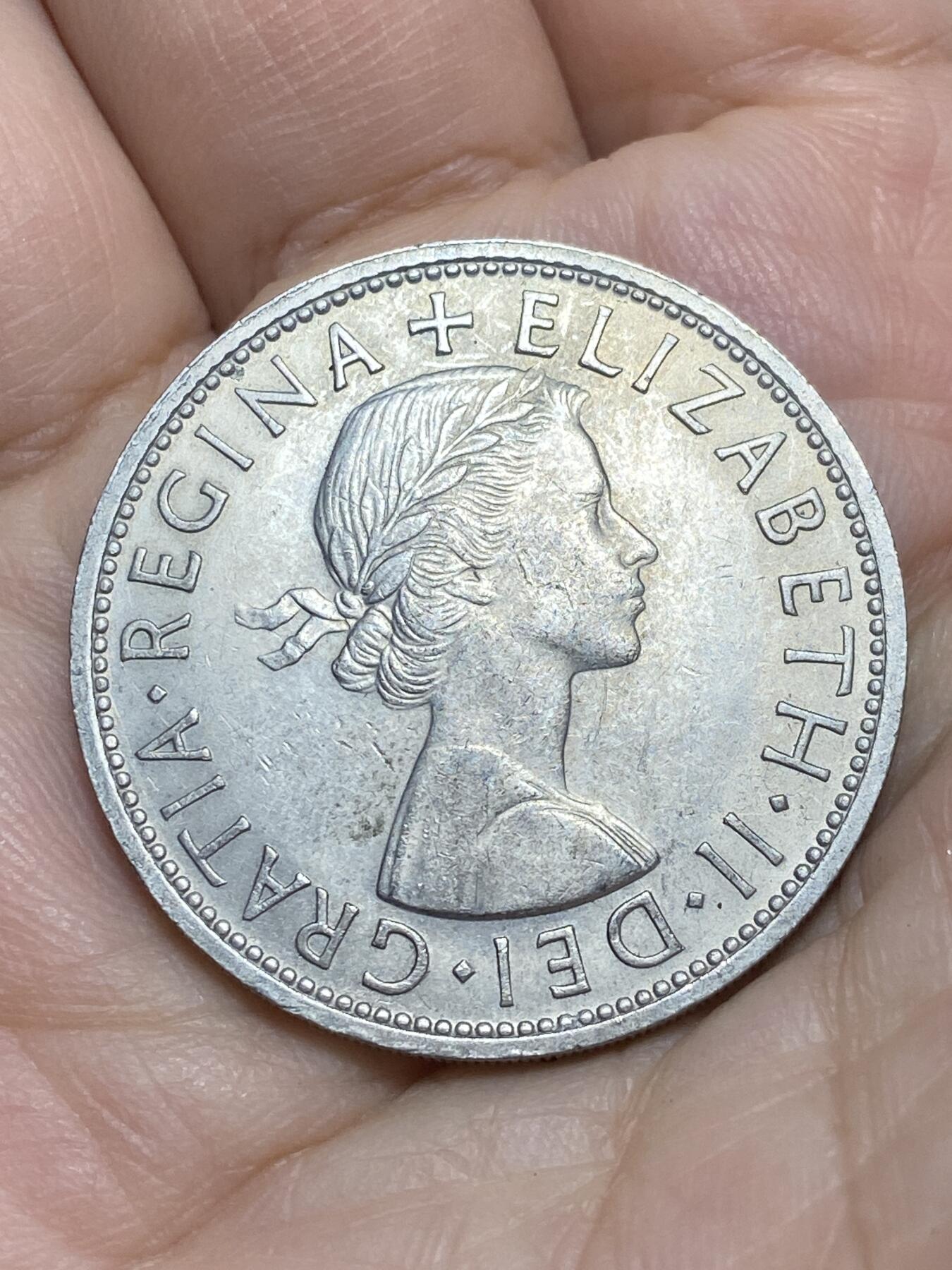 2026年第十七场(总第一百八十六场）外国好品散币场(免佣金) 英国🇬🇧1962年半克朗(伊丽莎白二世青年桂冠第二版)