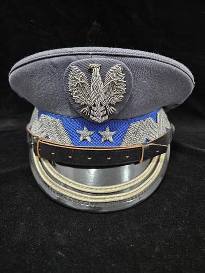 0元起拍勋章 第331期 咸鱼国勋章拍卖专场 2月4日（周三）下午6：00开始 - 波兰人共时期 警务中将大檐帽 55cm