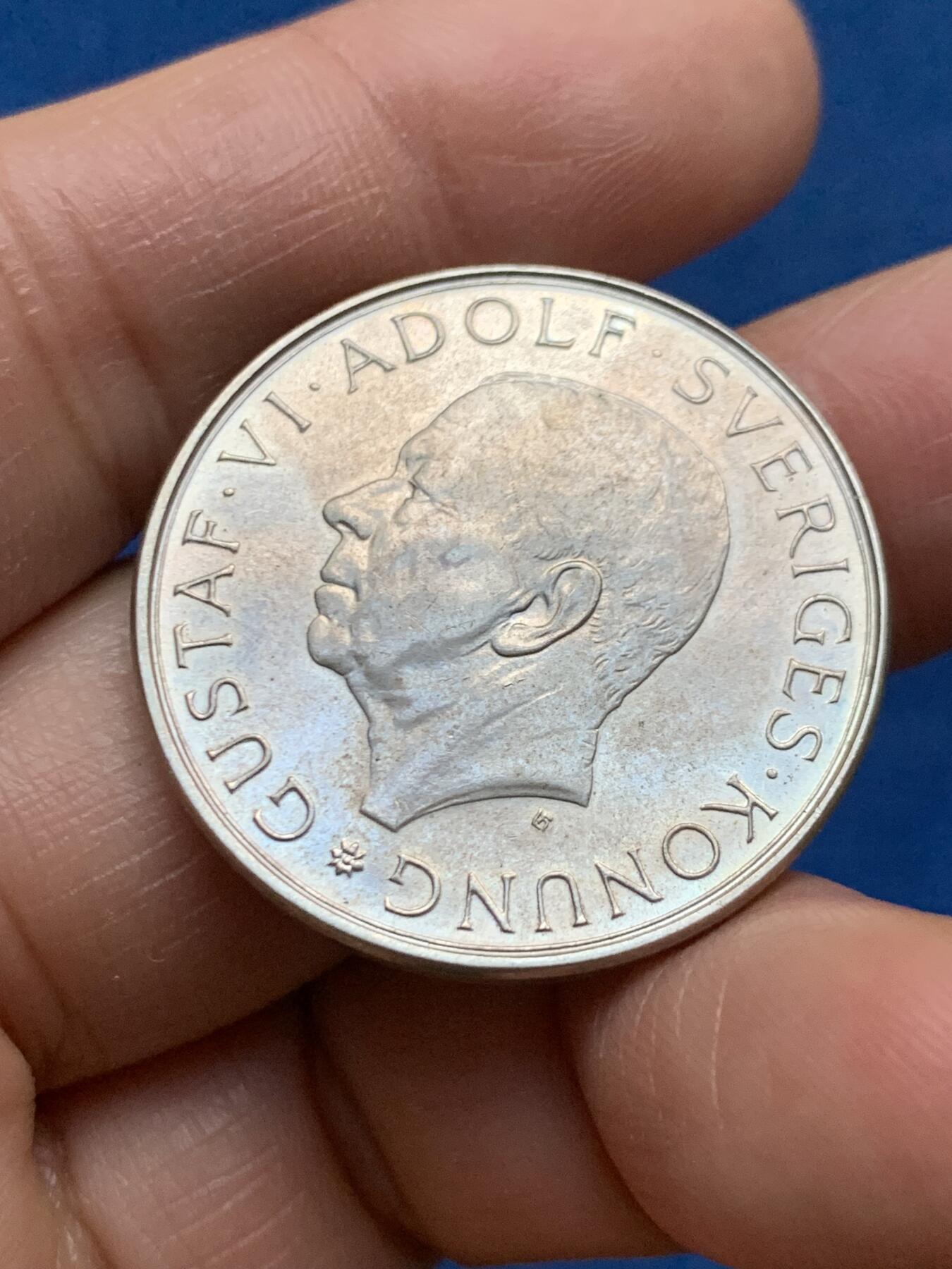 《竞宝斋》第463-465场 周日，周一，周二，3场连拍 （全场包邮）欢迎送拍 瑞典1972年10克朗银币 17.95g 830银