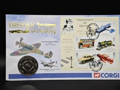 【淘币小摊】限时拍第八百六十二拍  克朗币邮币封场  满百包邮可预留两周  周一统一发货  - 直布罗陀2003年动力飞行100周年克朗纪念币邮币封