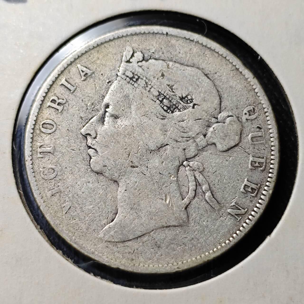 KK钱币收藏小铺  第398期 百期特拍（四拍之二） 2月预留时间 周末发货  1901英属维多利亚女王洪都拉斯50分银币