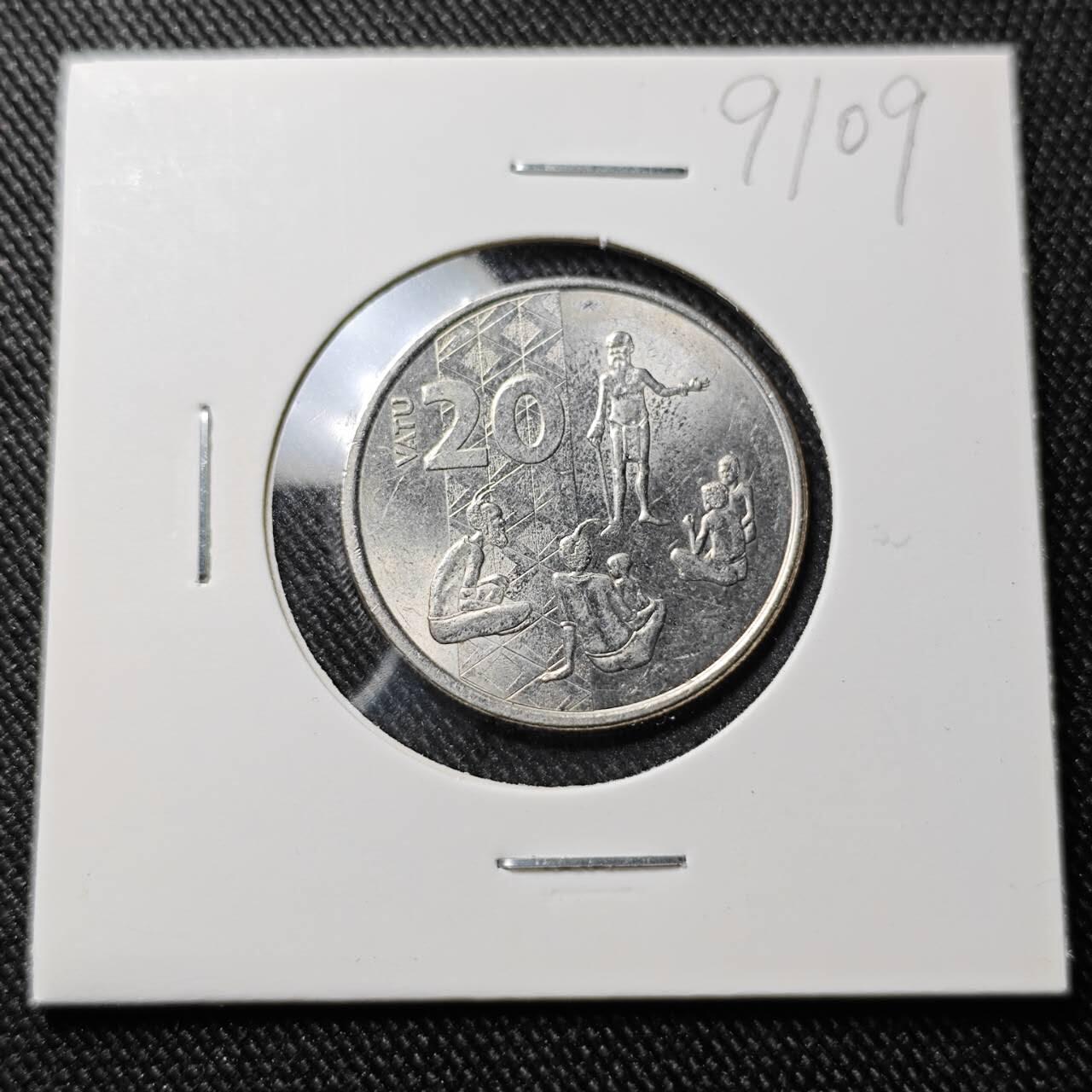 KK钱币收藏小铺  第391期  2月预留时间 周末发货  瓦努阿图20瓦