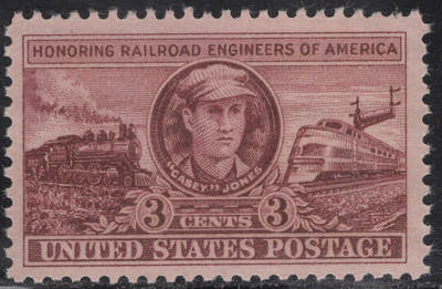 洪涛臻品批发群 精选邮票限时拍卖第1244期  - 1950美国铁路工程师凯西火车 雕版1全套 原胶全品！