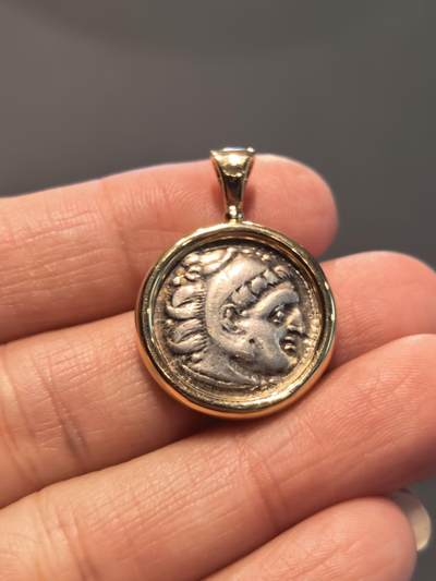 古希腊大力神古币吊坠 - 古希腊大力神古币吊坠