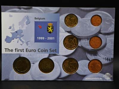 【淘币小摊】实时拍第八百六十一拍   银币套币场   满百包邮可预留二周 每周一统一发货   - 比利时欧元套币