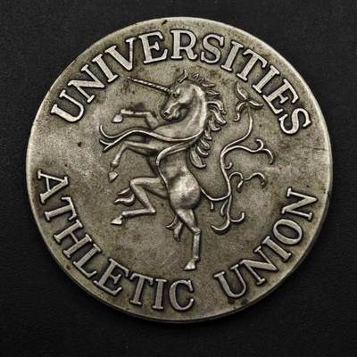 【淘币小摊】实时拍第八百六十一拍   银币套币场   满百包邮可预留二周 每周一统一发货   - 英国大学体育联盟（Universities Athletic Union）1982-1983赛季橄榄球联赛亚军纪念镀银章38mm