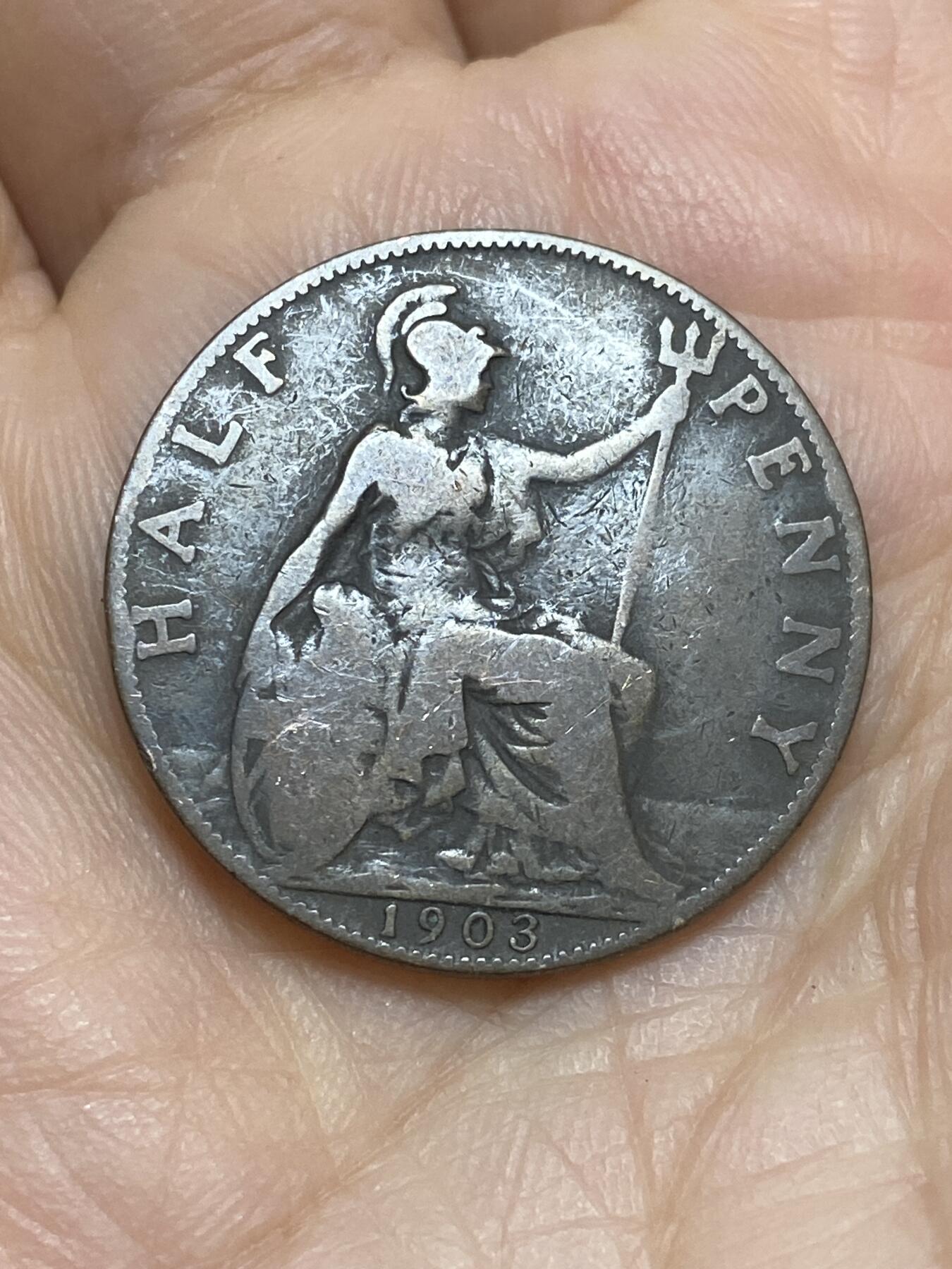 2026年第十七场(总第一百八十六场）外国好品散币场(免佣金) 英国🇬🇧1903年1/2便士(爱德华七世时期)