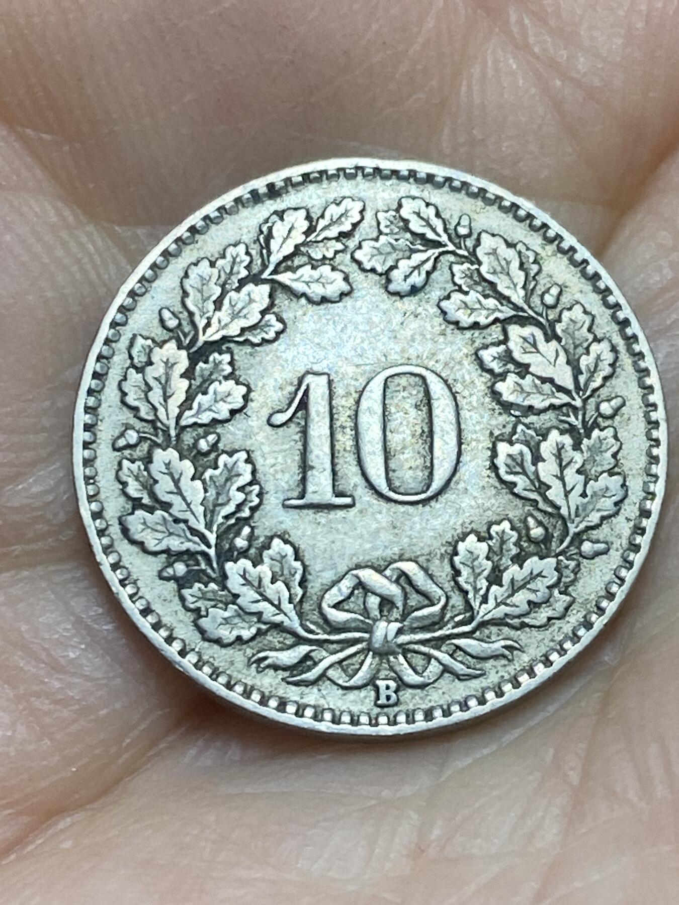 2026年第十七场(总第一百八十六场）外国好品散币场(免佣金) 少见早期年份–瑞士🇨🇭1925年10拉彭(第二版，早期B标伯尔尼造)