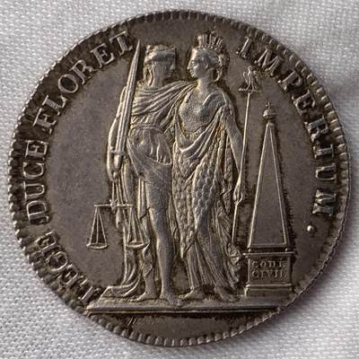 掌中浮雕-藏着的欧洲第052场 - 法国双女神银质代币，31.75mm，12g