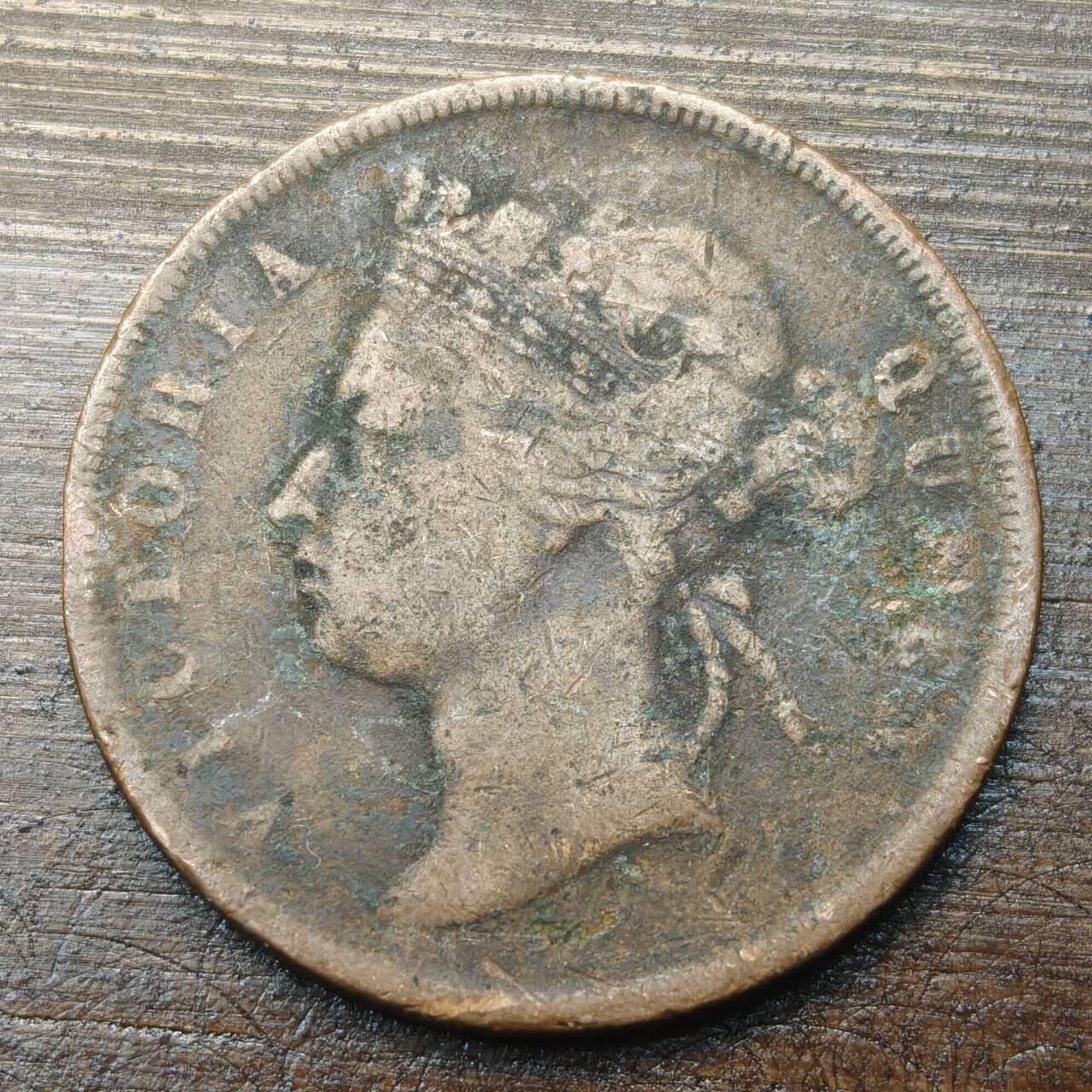 【铜匠收藏】★第143★散币专场 不寄存，30包邮。不满30元，支付5元运费。《接受代拍 代送NGC评级》 52【无寄存】英属海峡殖民地 1875年 1分