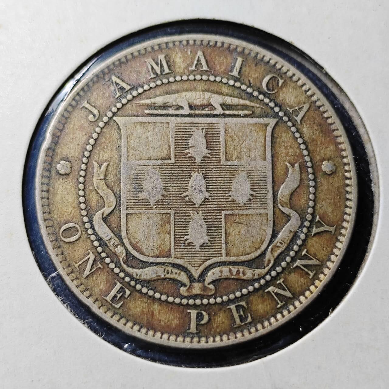 KK钱币收藏小铺  第398期 百期特拍（四拍之二） 2月预留时间 周末发货  1903英属牙买加爱七1便士镍币