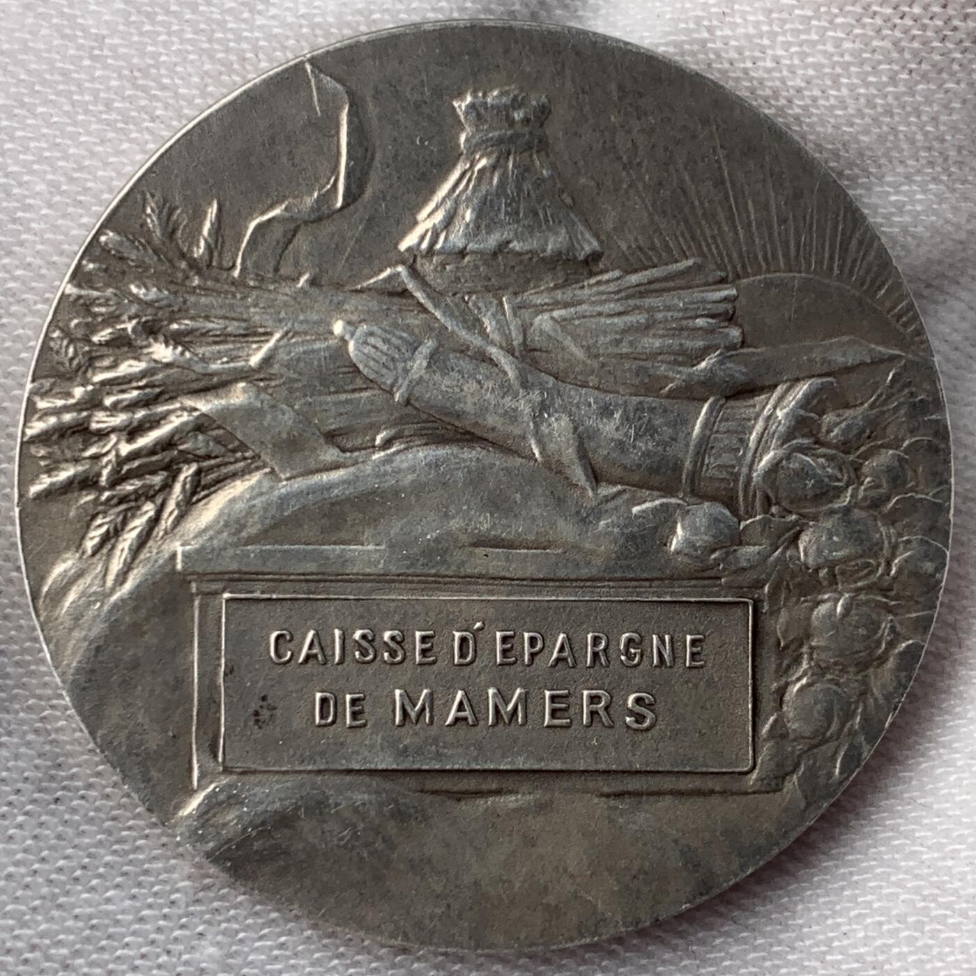 掌中浮雕-藏着的欧洲第052场 法国马尔默塞储蓄银行银章，31.78mm，15.3g