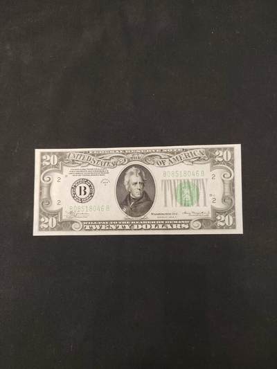 1934年20美元，刀拆品 - 1934年20美元，刀拆品