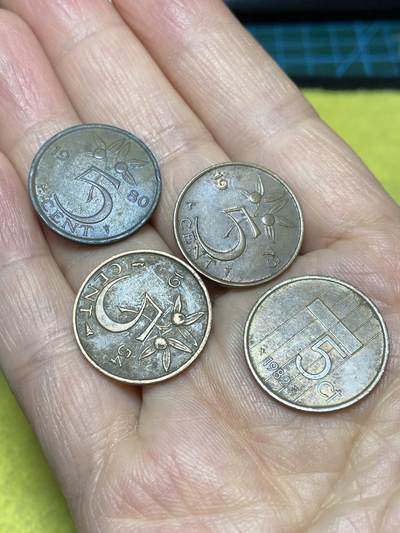 2026年第十八场(总第一百八十七场）外国好品散币场(免佣金) - 荷兰🇳🇱5分4枚：1954年75年80年82年