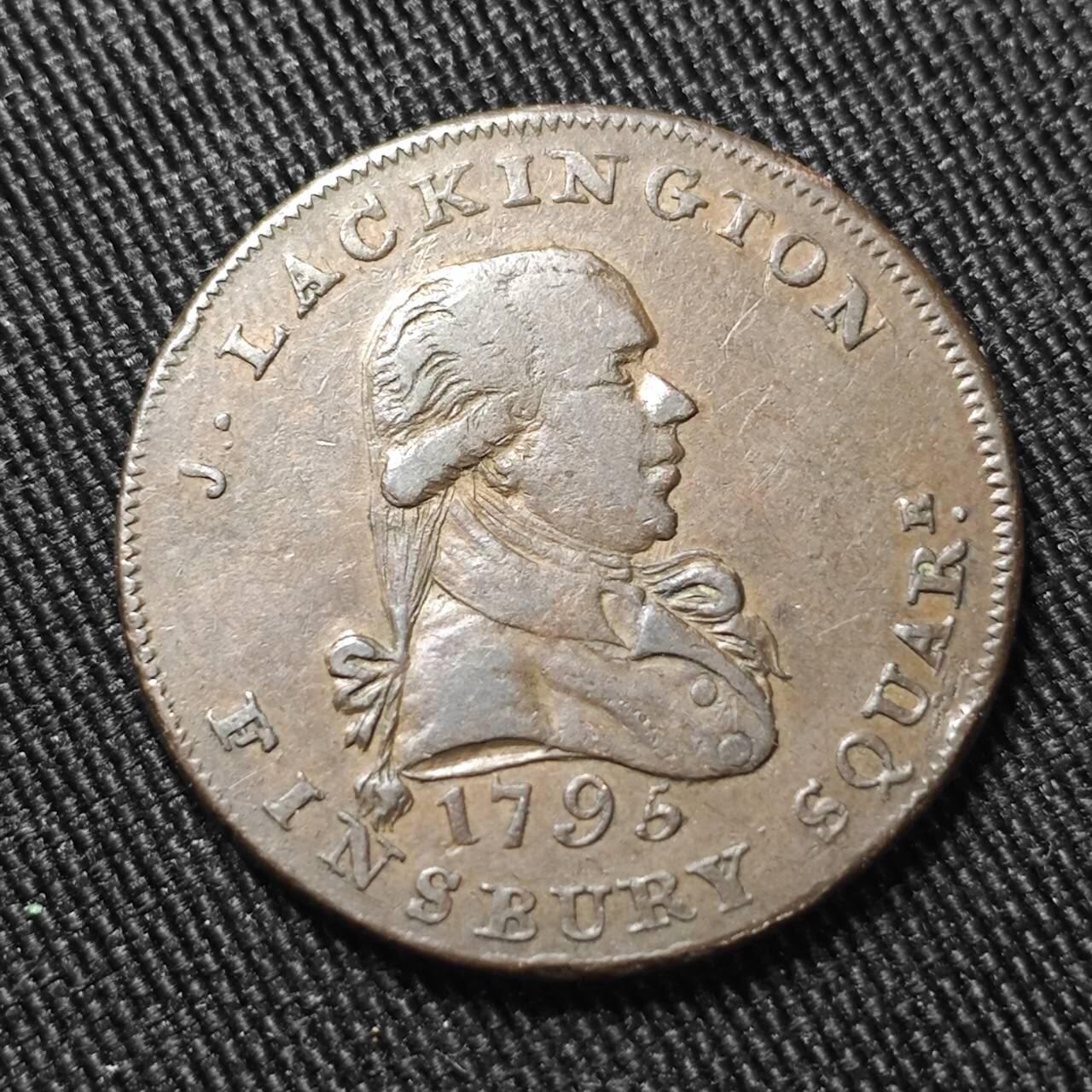 KK钱币收藏小铺  第399期  百期特拍（四拍之三）2月预留时间 周末发货  英国1795年半便士铜代币