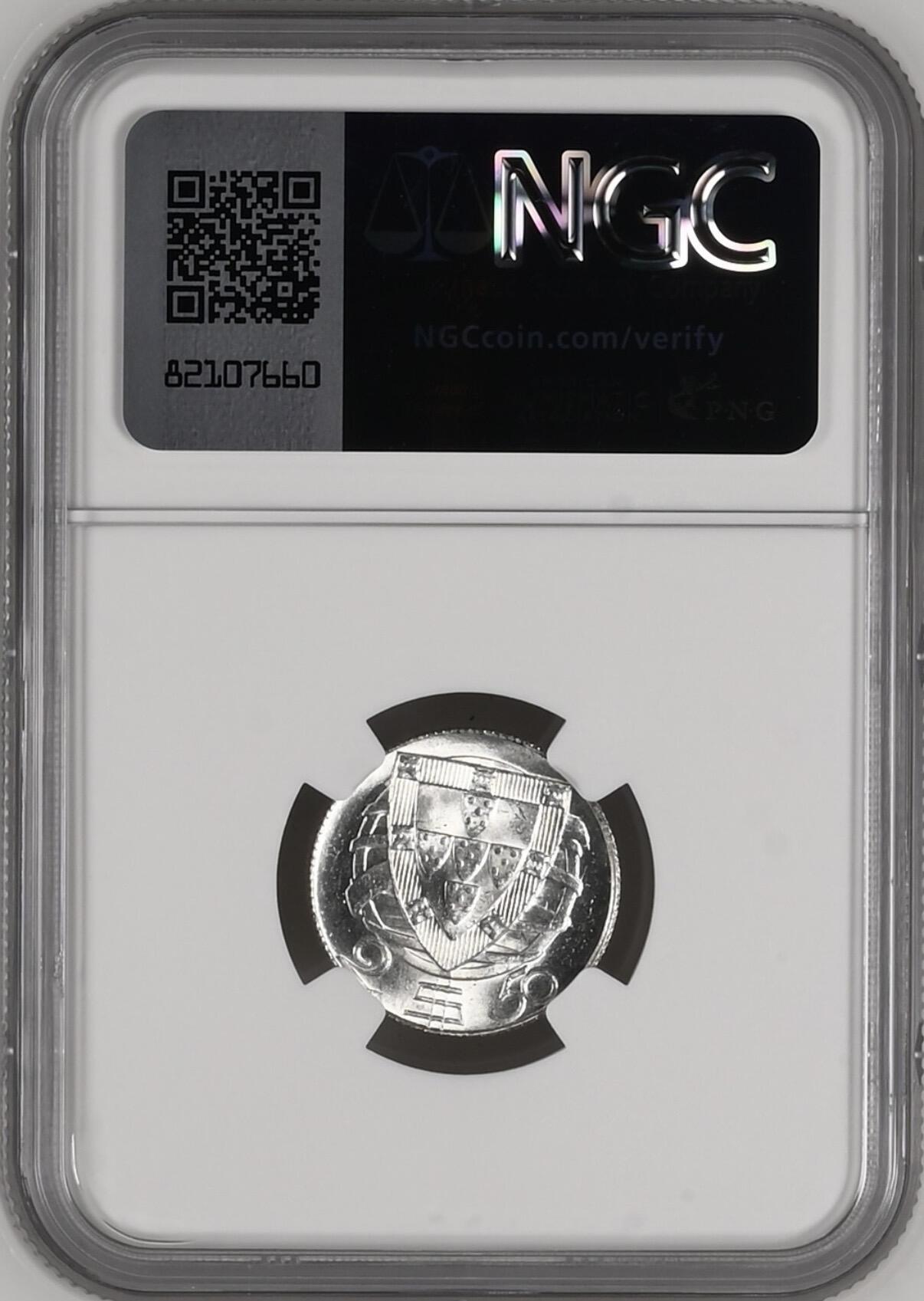 S&S Numismatic世界钱币-拍卖 第120期  葡萄牙1954年2.5埃斯库多银币 NGC MS64   3.5克650银