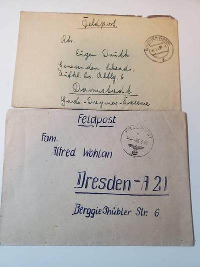 韵星假日军品类拍卖第三十九期暨默多克中校夫妇专场 -- Rimey Holidays Militaria Auction 39 & The Modoks Collection  - nazi德国战地邮封两封