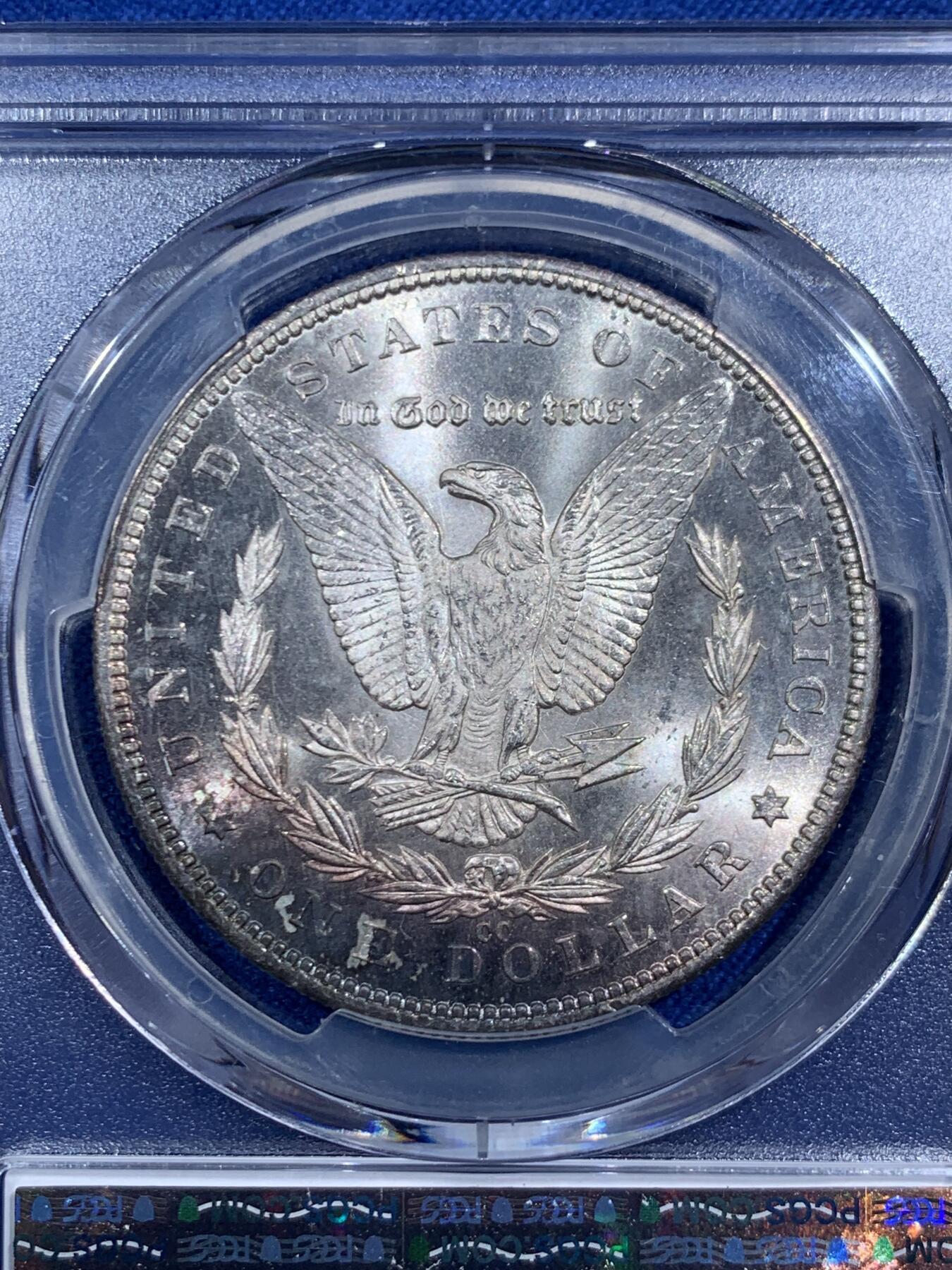 《竞宝斋》第464场 周日，周一，周二，3场连拍 （全场包邮）欢迎送拍 PCGS MS64 美国 1884 CC 摩根1美元银币