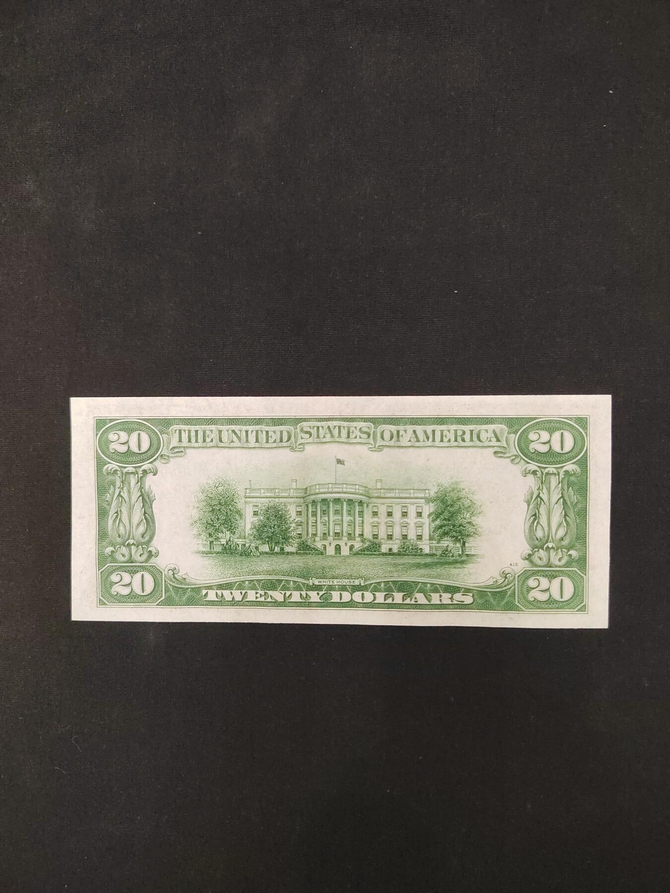 1934年20美元，刀拆品