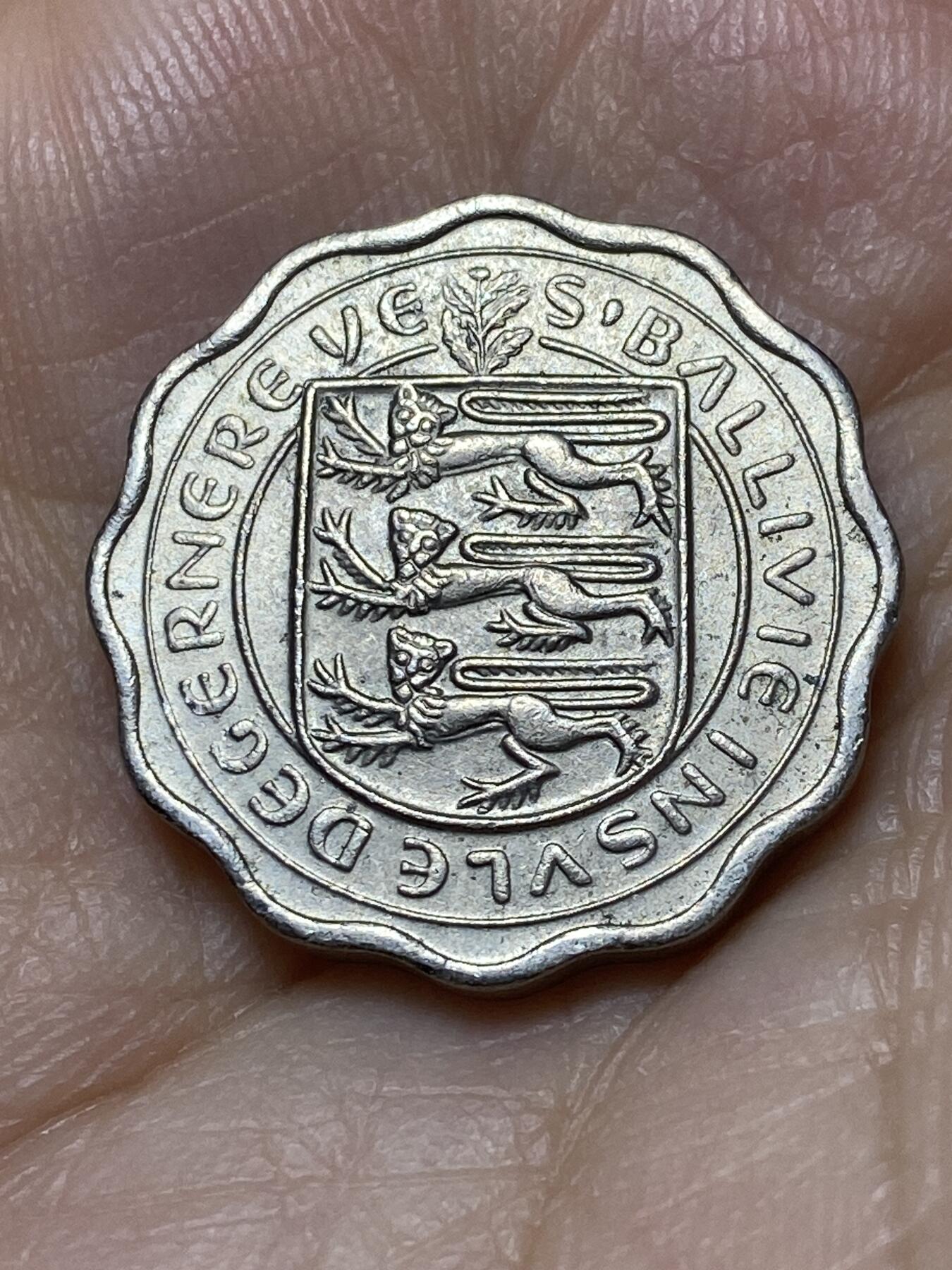 2026年第十八场(总第一百八十七场）外国好品散币场(免佣金) 英属根西岛🇬🇬1959年3便士(伊丽莎白二世时期，第一套第二版，厚版首发年)