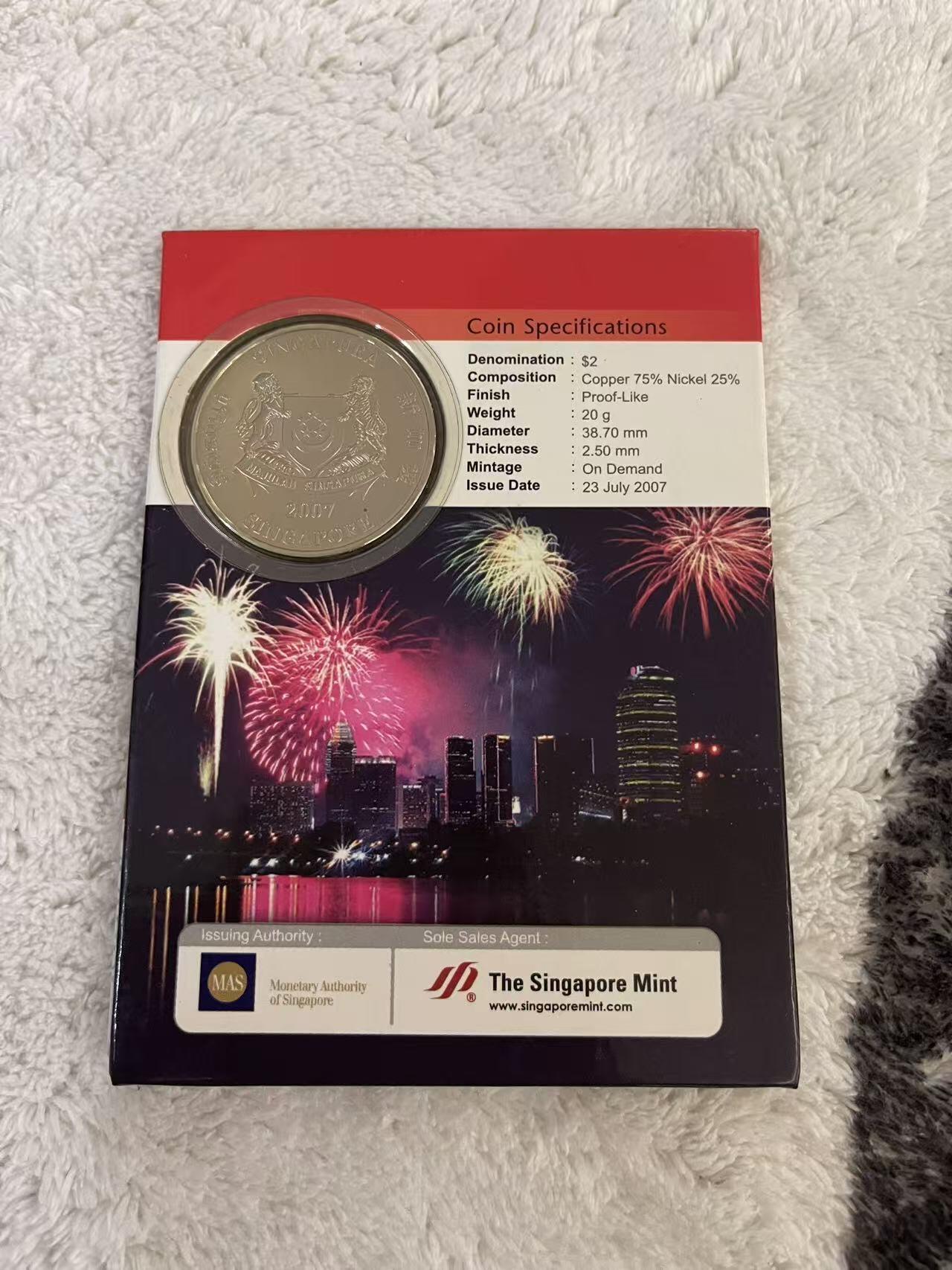 ❤️【币观天下】❤️ 第342期钱币秒杀拍卖场- 2026.2.4秒杀专场 长期征集拍品  新加坡2007年独立42周年彩色$2类精制币