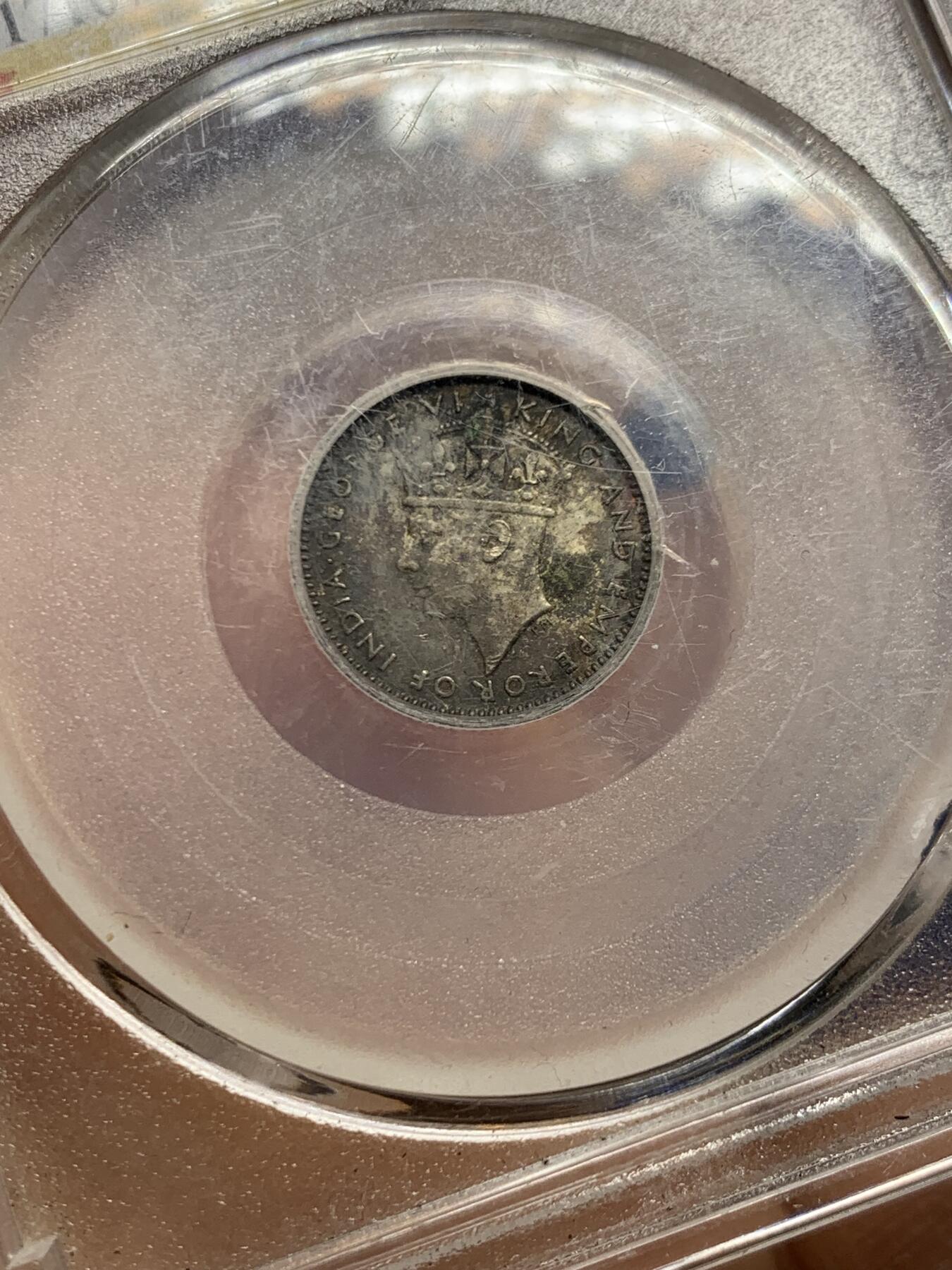 《竞宝斋》第464场 周日，周一，周二，3场连拍 （全场包邮）欢迎送拍 GBCA AU01 海峡1945年5分小银币 适合把玩